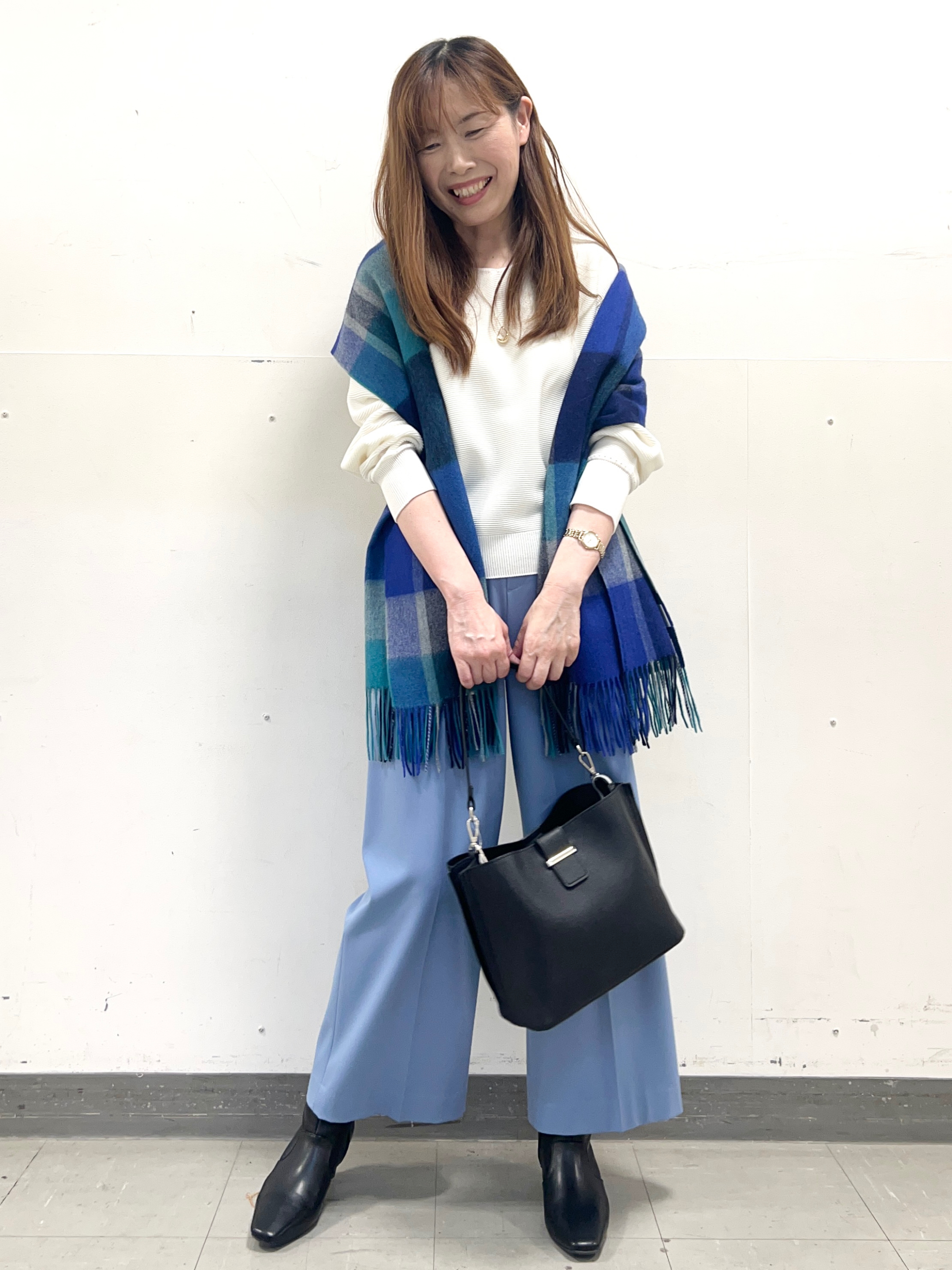 yuさんの「Reflect｜【マシンウォッシュ】ホールガーメントニット」を使ったコーディネート