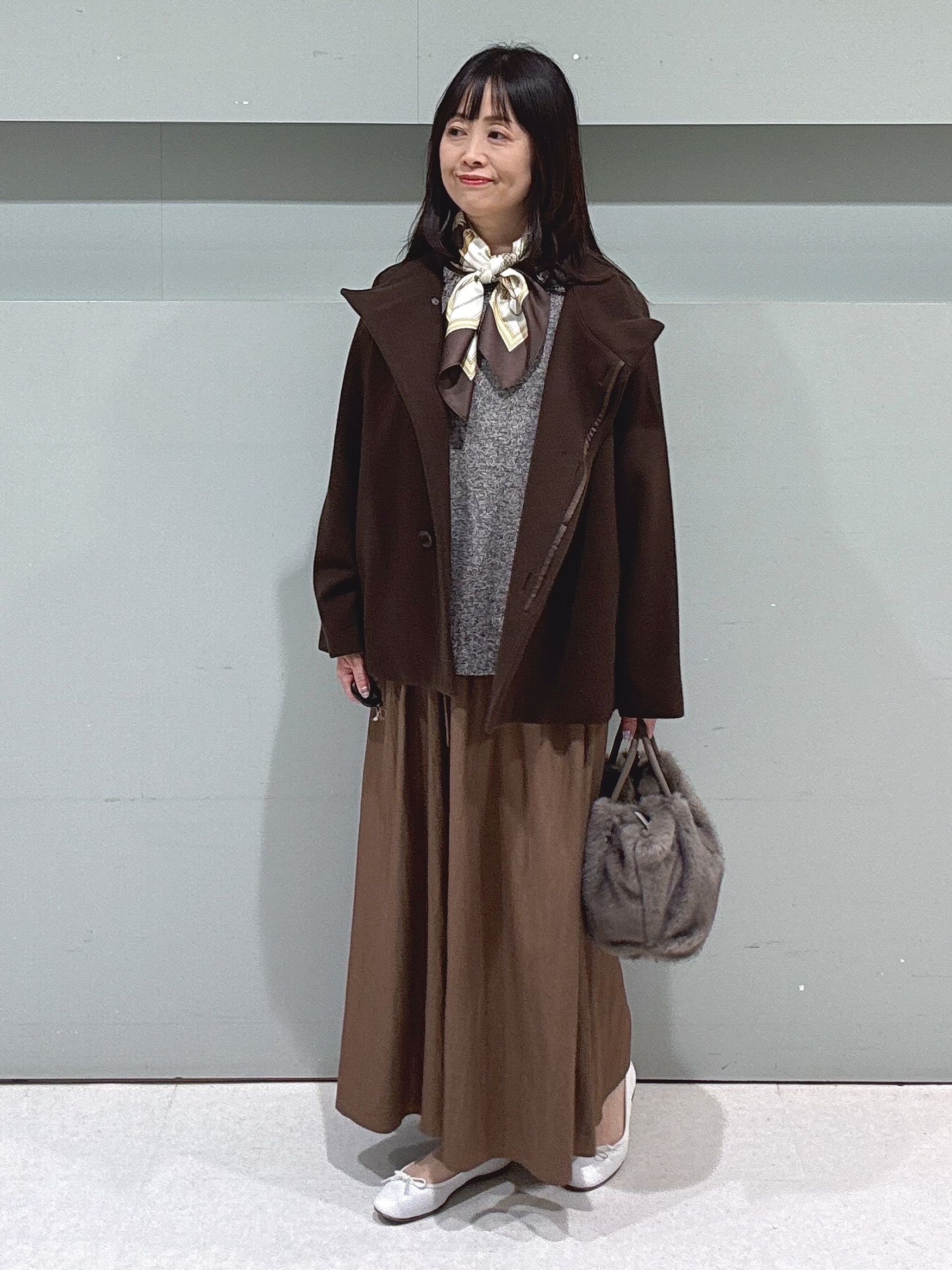 makiさんの「UNTITLED｜【軽アウター/ウール100】ウールショートコート」を使ったコーディネート