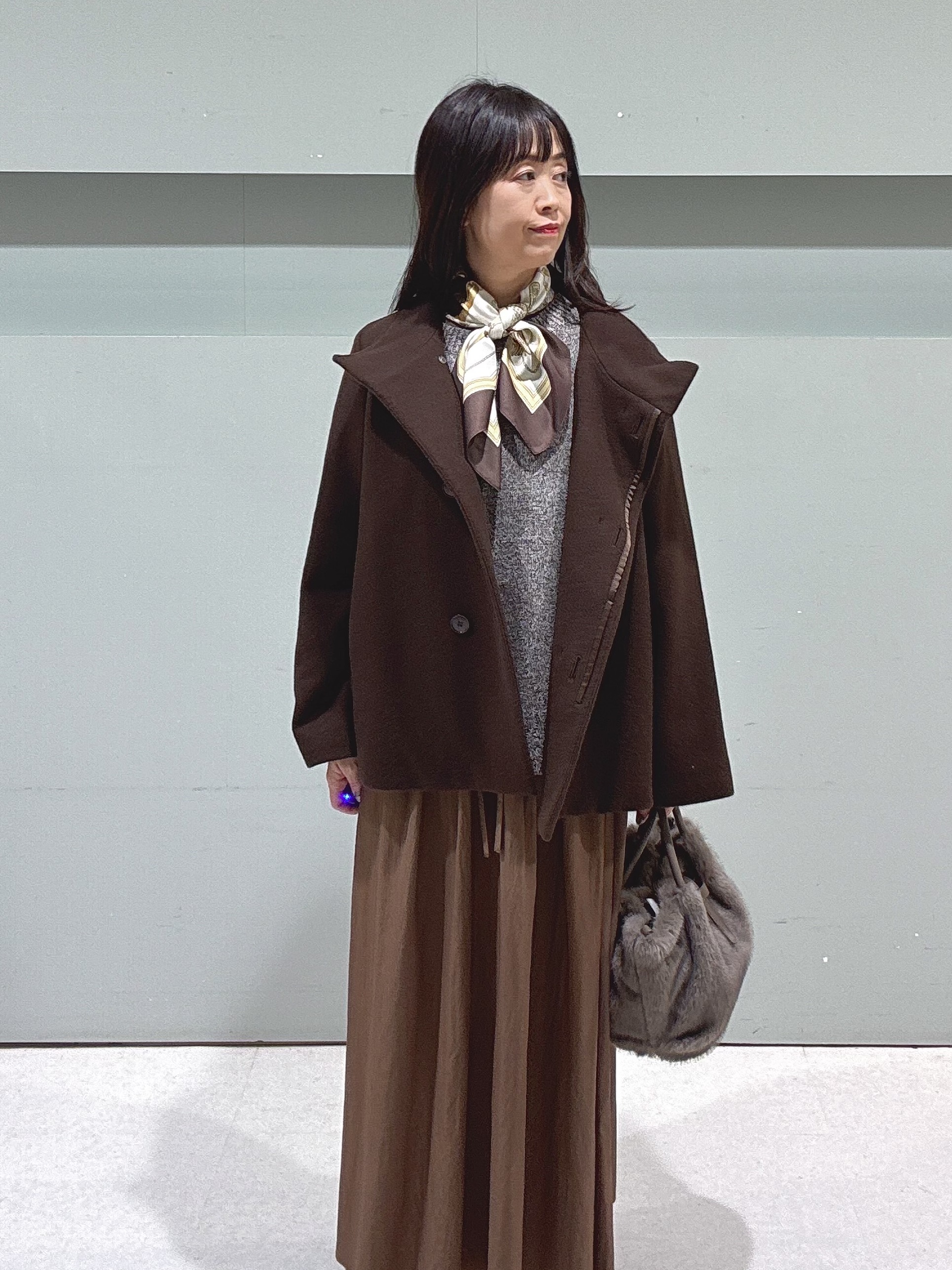 makiさんの「UNTITLED｜【軽アウター/ウール100】ウールショートコート」を使ったコーディネート