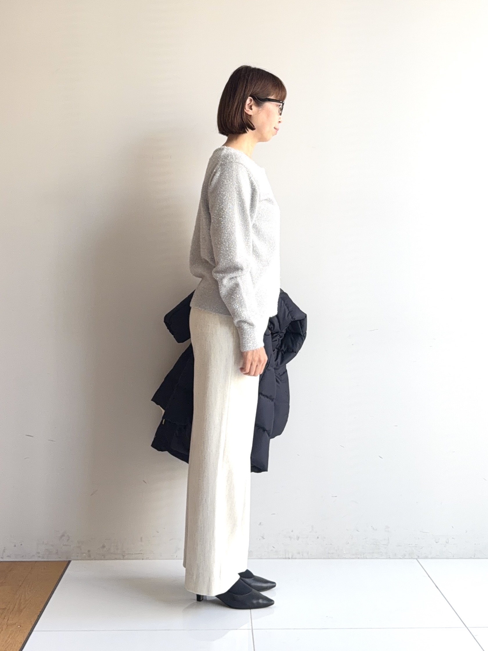 murayamaさんの「INDIVI｜【名品／撥水／抗菌防臭】ロング丈リサイクルダウンコート」を使ったコーディネート