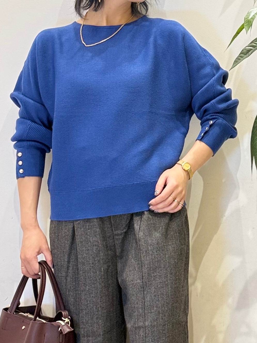 misakiさんの「SHOO･LA･RUE｜【洗濯機可/体型カバー】やわらかリブドルマンニット」を使ったコーディネート