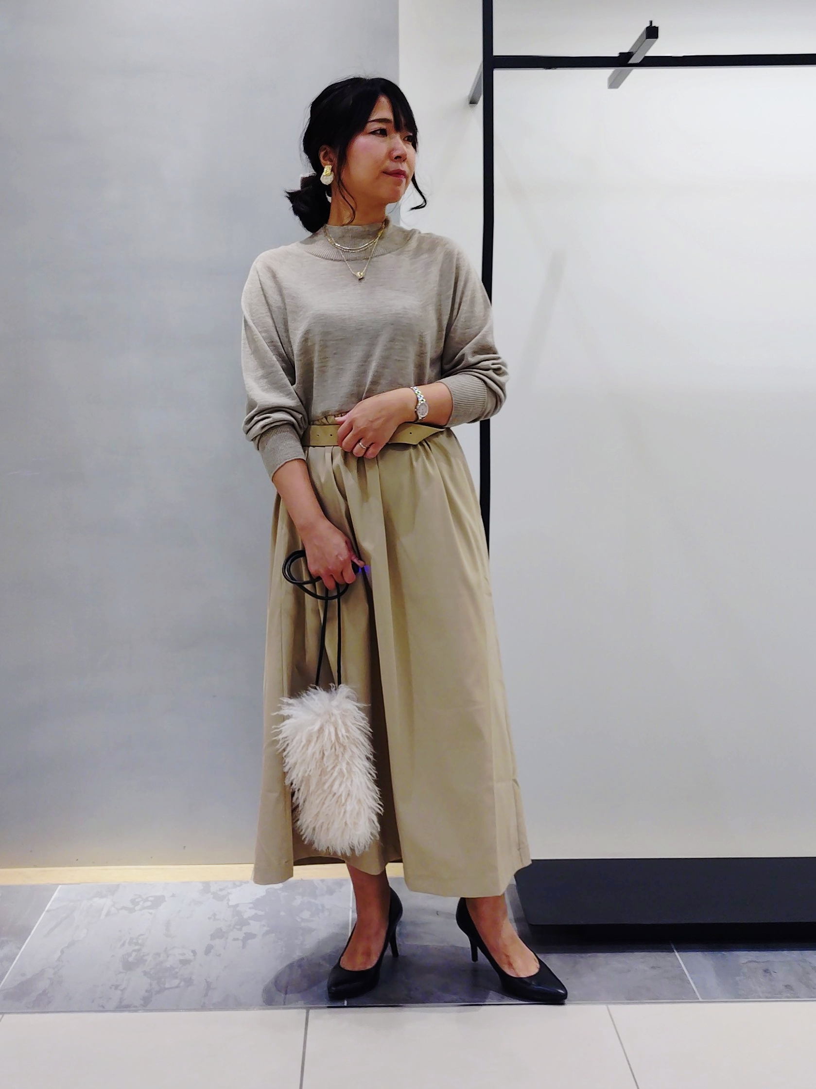 TOMOMIさんの「INDIVI｜【選べるトップ】2連風チェーンネックレス」を使ったコーディネート