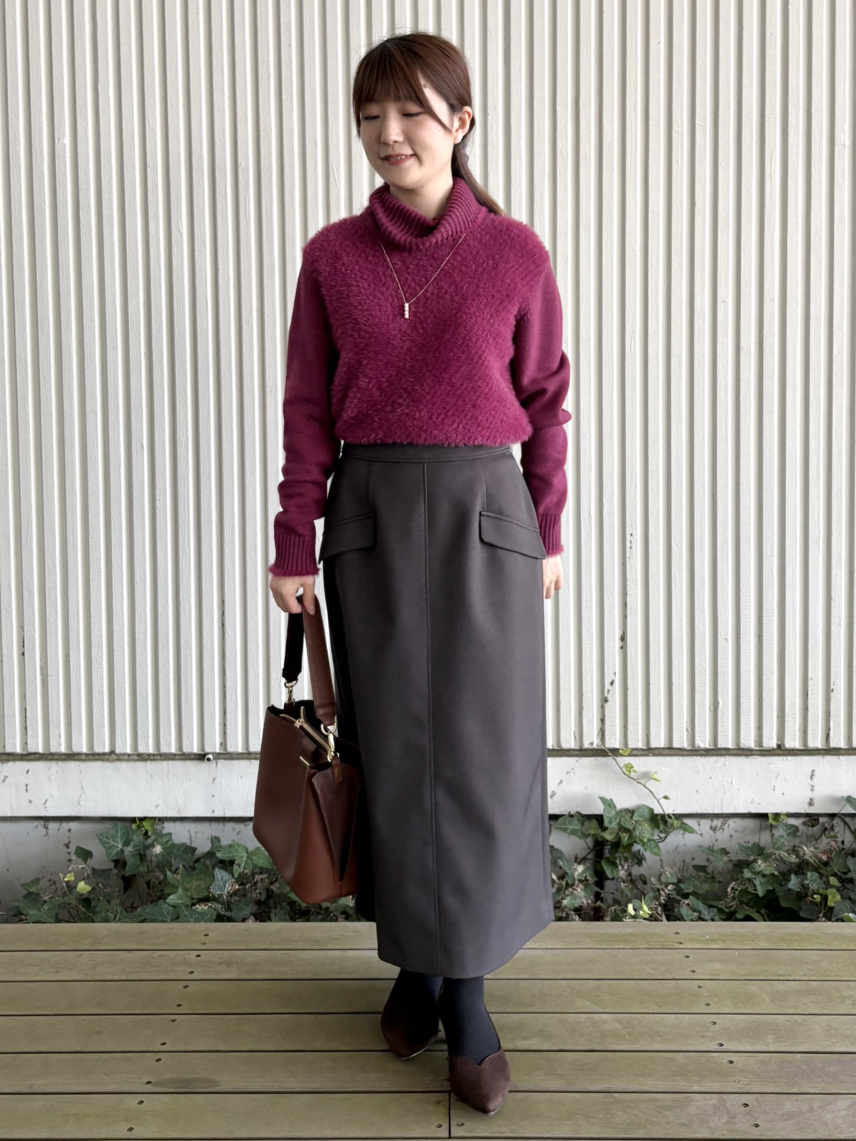 mikiさんの「Reflect｜パール調バー&times;チェーンネックレス」を使ったコーディネート