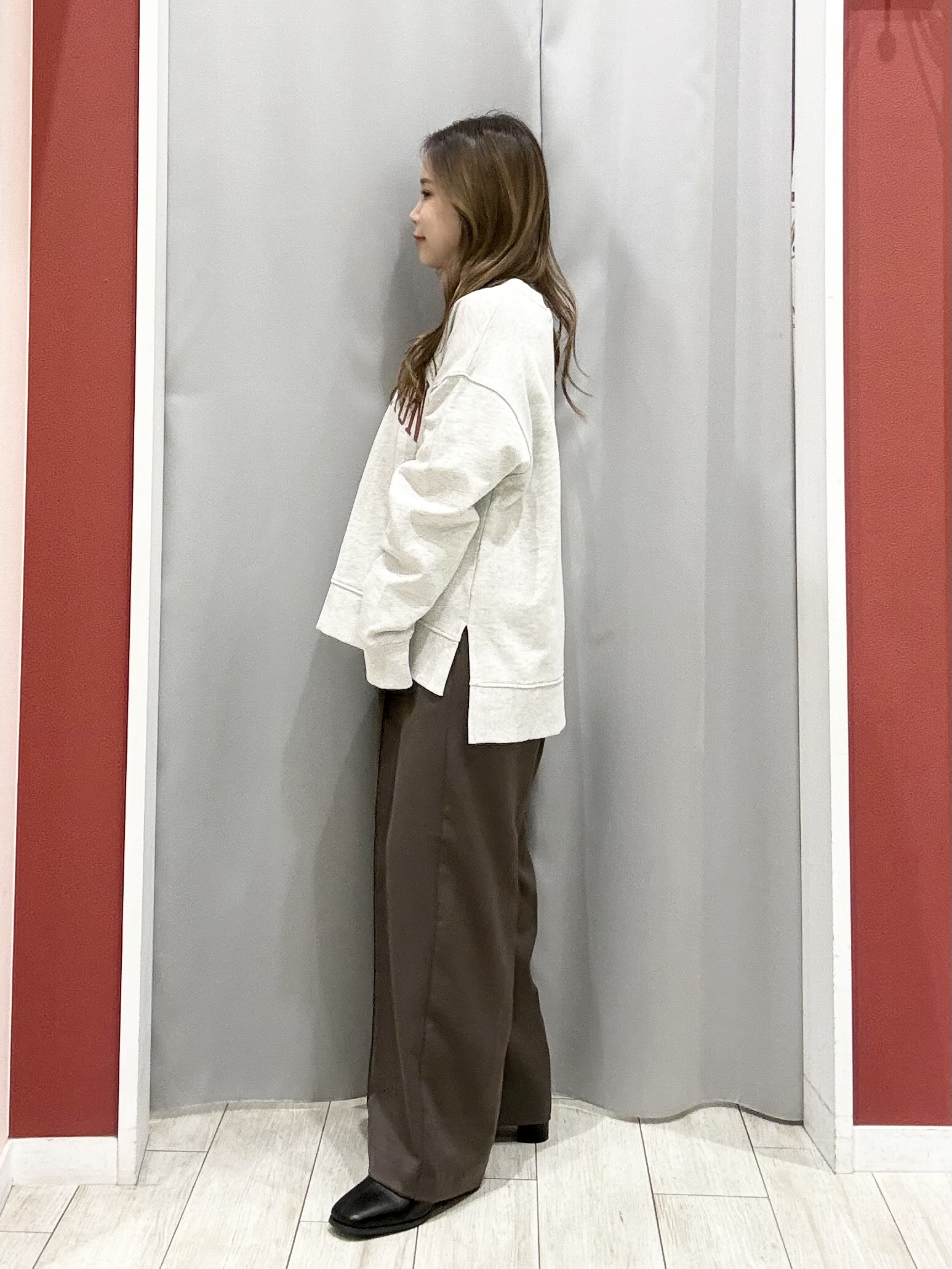 shioさんの「SHOO･LA･RUE｜【S-LL/洗濯機可】ゆるっと着られる 裏毛プリントアソートスウェット」を使ったコーディネート