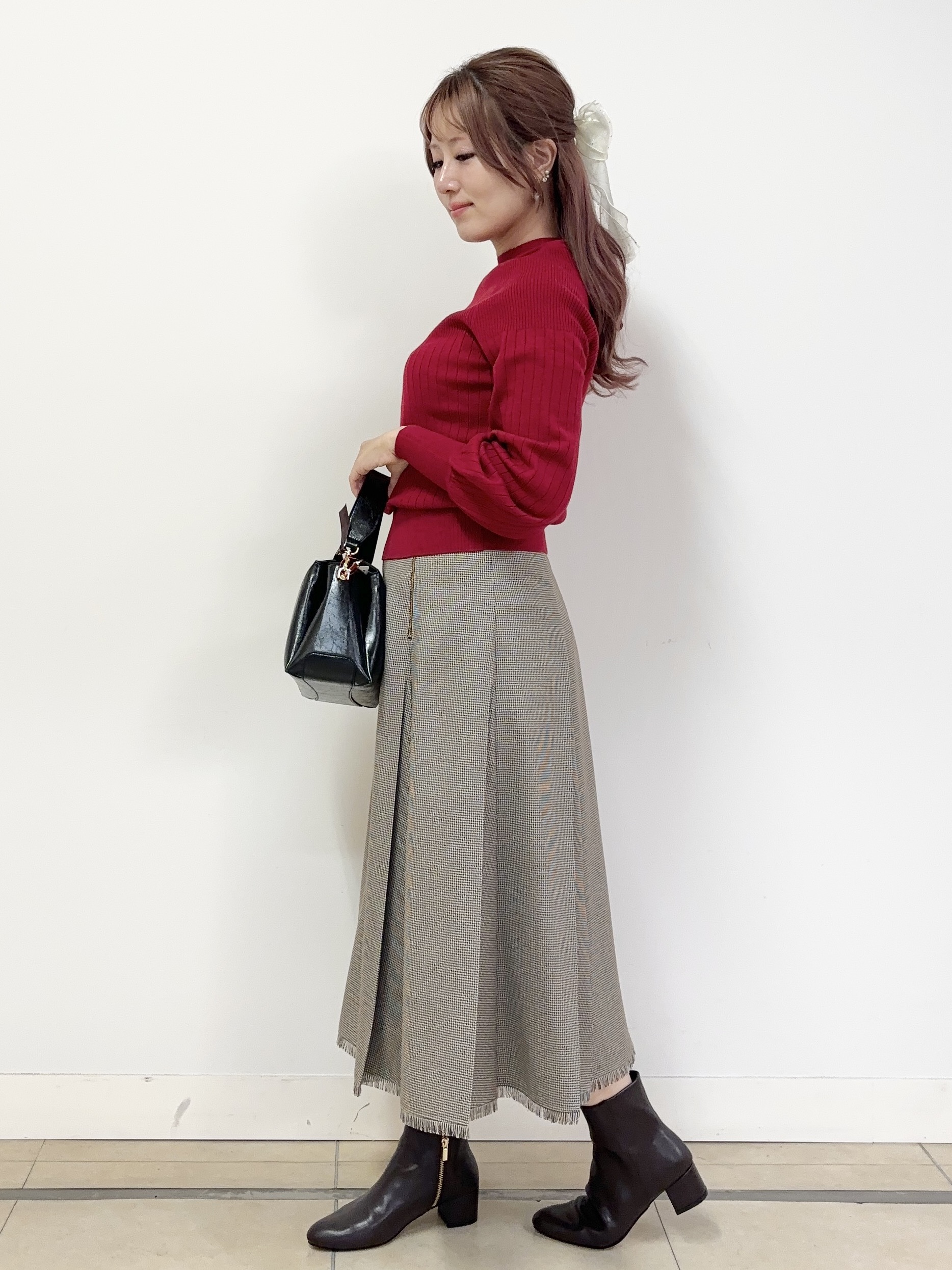 Rinaさんの「DRESSTERIOR｜【ウォッシャブル】バックリボンニット」を使ったコーディネート