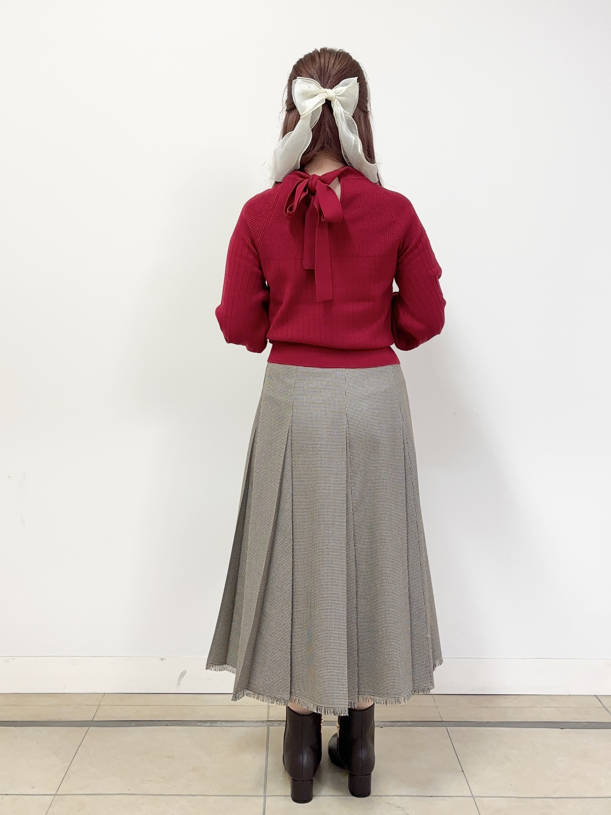 Rinaさんの「DRESSTERIOR｜【ウォッシャブル】バックリボンニット」を使ったコーディネート