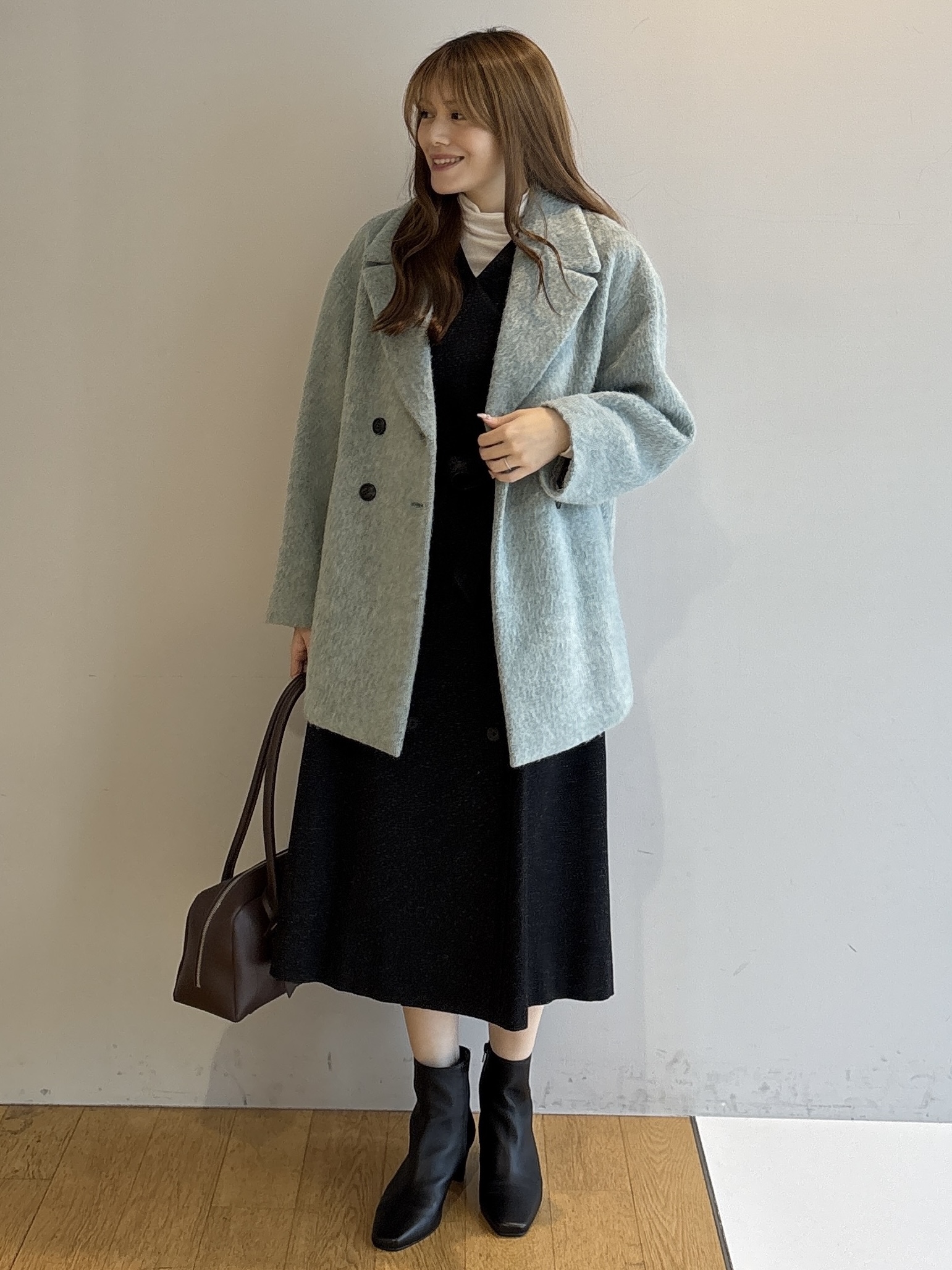 sayaさんの「UNTITLED｜シャギーダブルコート」を使ったコーディネート
