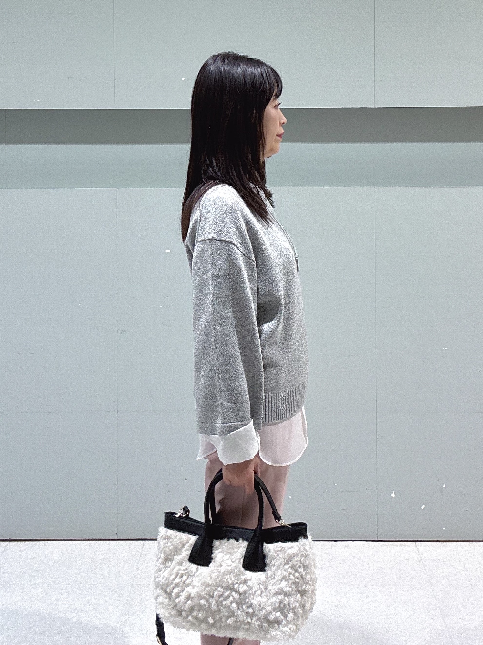 makiさんの「UNTITLED｜【アンサンブル可/手洗い可】杢調プルオーバーニット」を使ったコーディネート