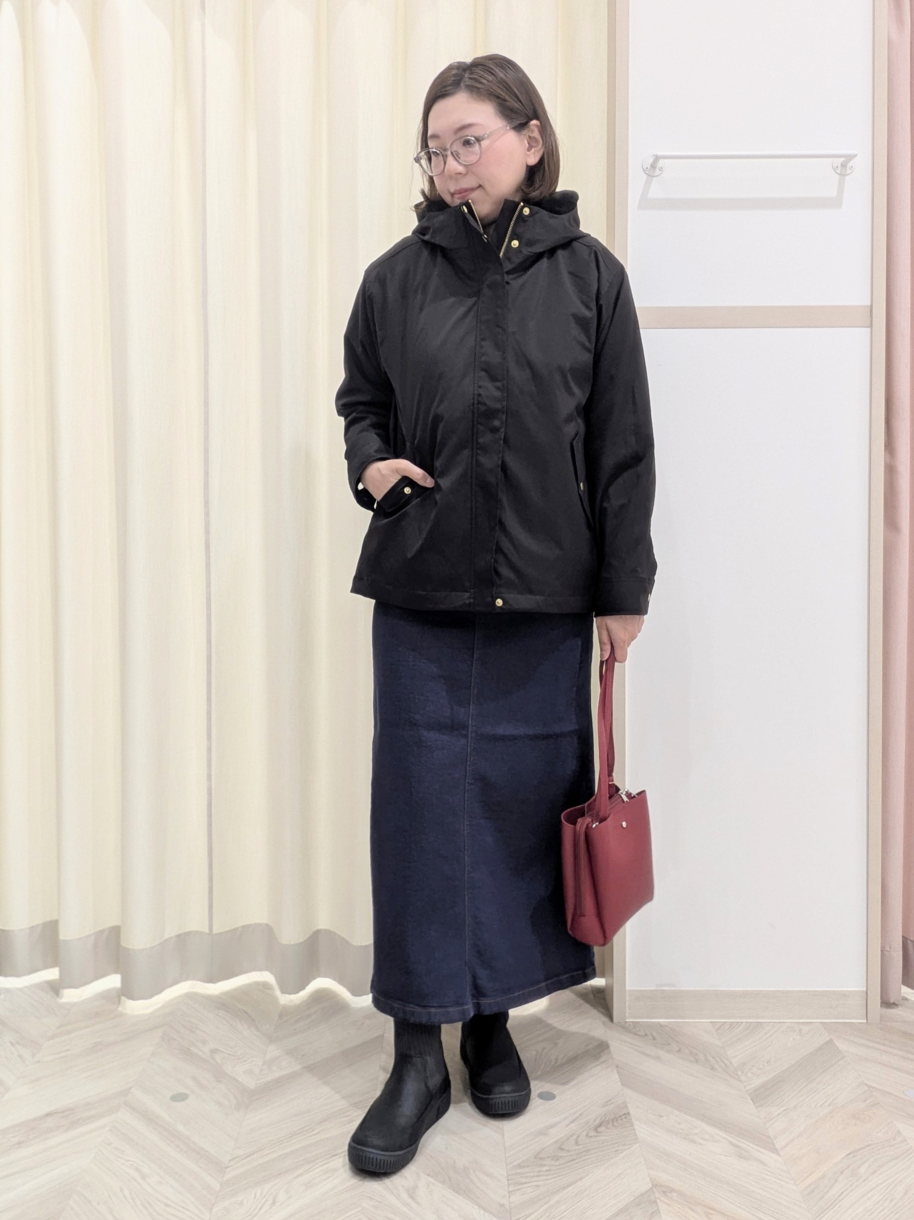 miyuさんの「SHOO･LA･RUE｜【洗濯機可/撥水/マルチWAY】ファーライナー付き 毎日欲張りマンパ」を使ったコーディネート