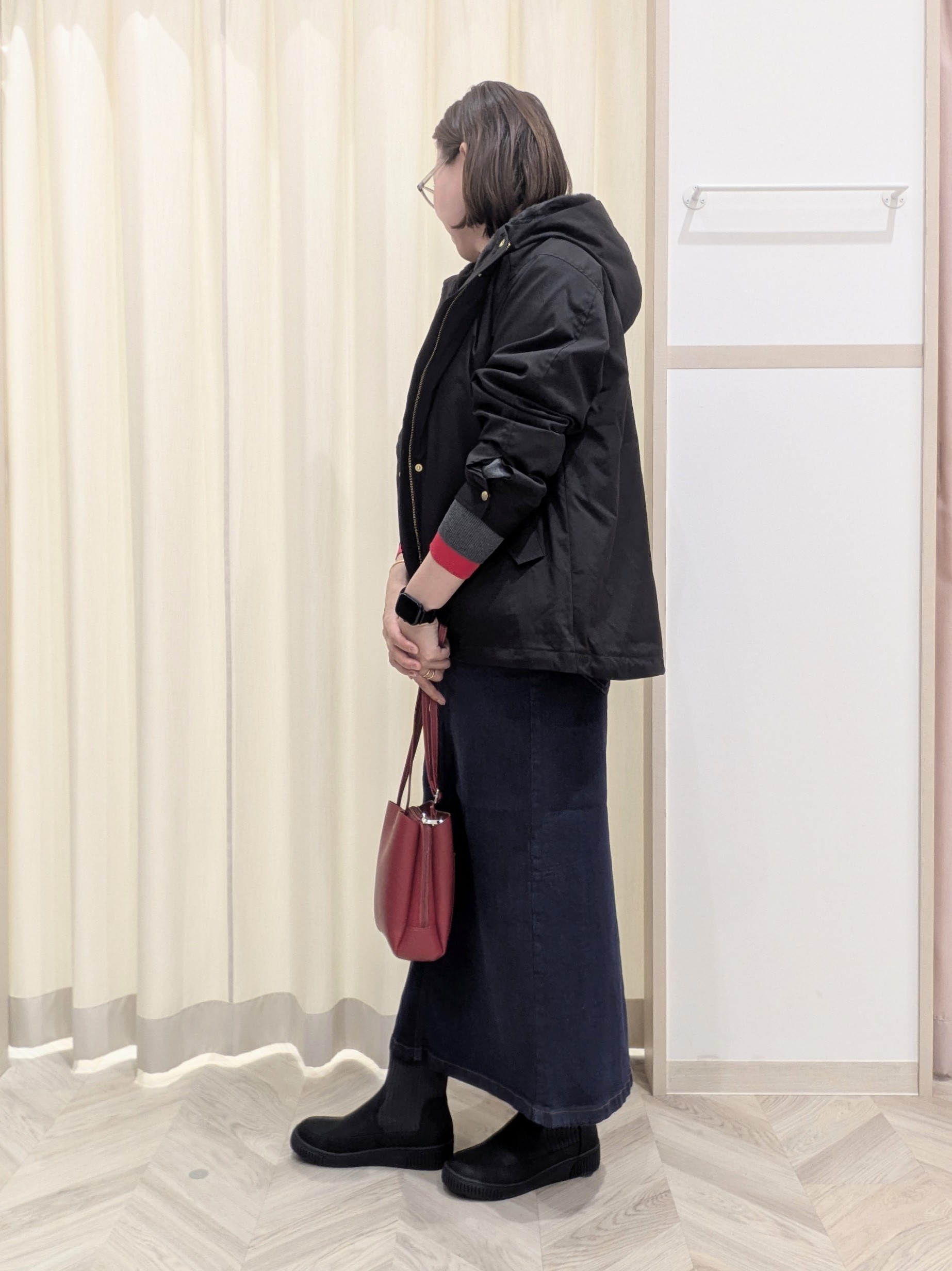 miyuさんの「SHOO･LA･RUE｜【洗濯機可/撥水/マルチWAY】ファーライナー付き 毎日欲張りマンパ」を使ったコーディネート