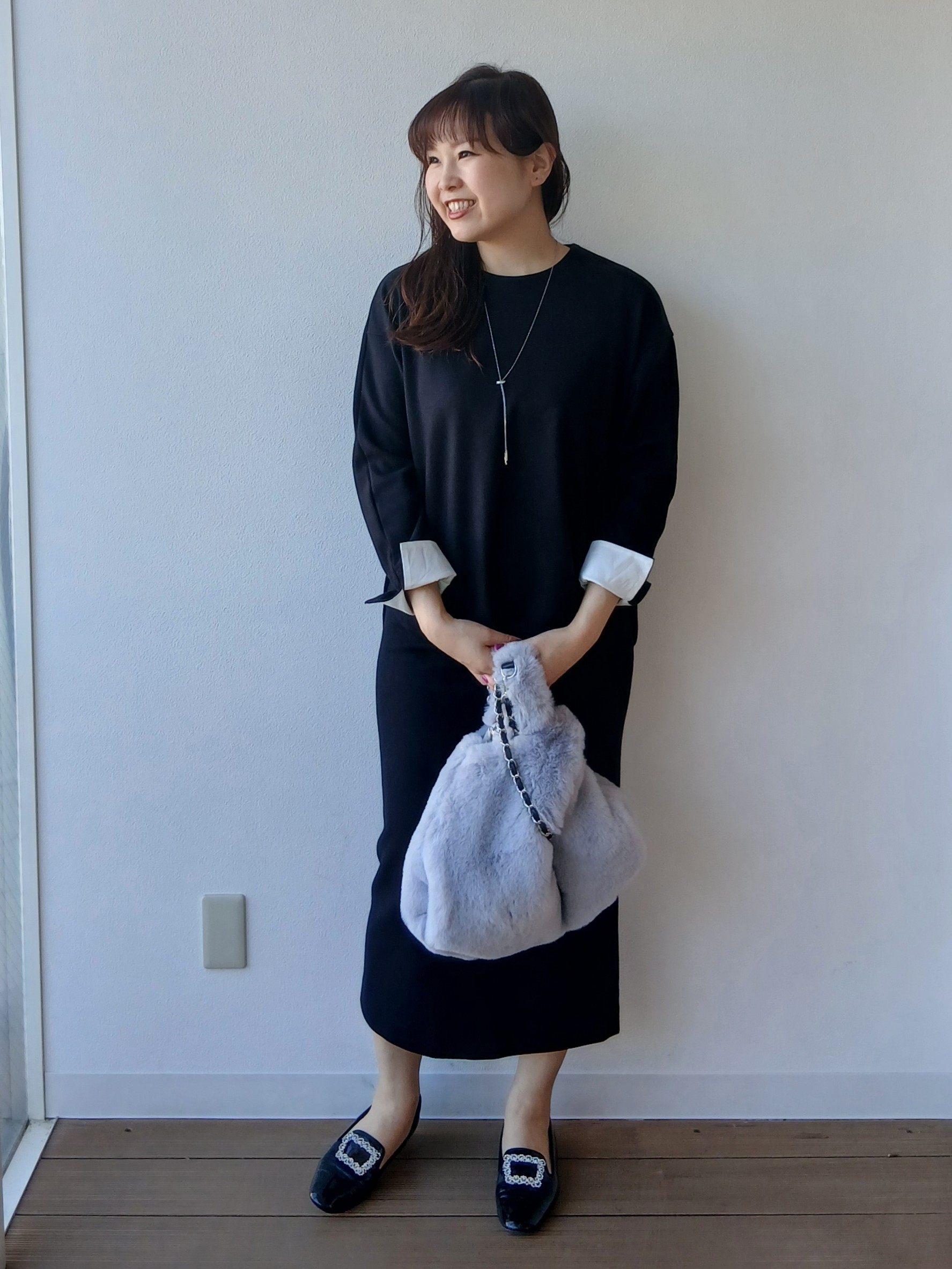 なみきさんの「UNTITLED｜【セットアップ可/スウェットライク】袖口シャツドッキングプルオーバー」を使ったコーディネート