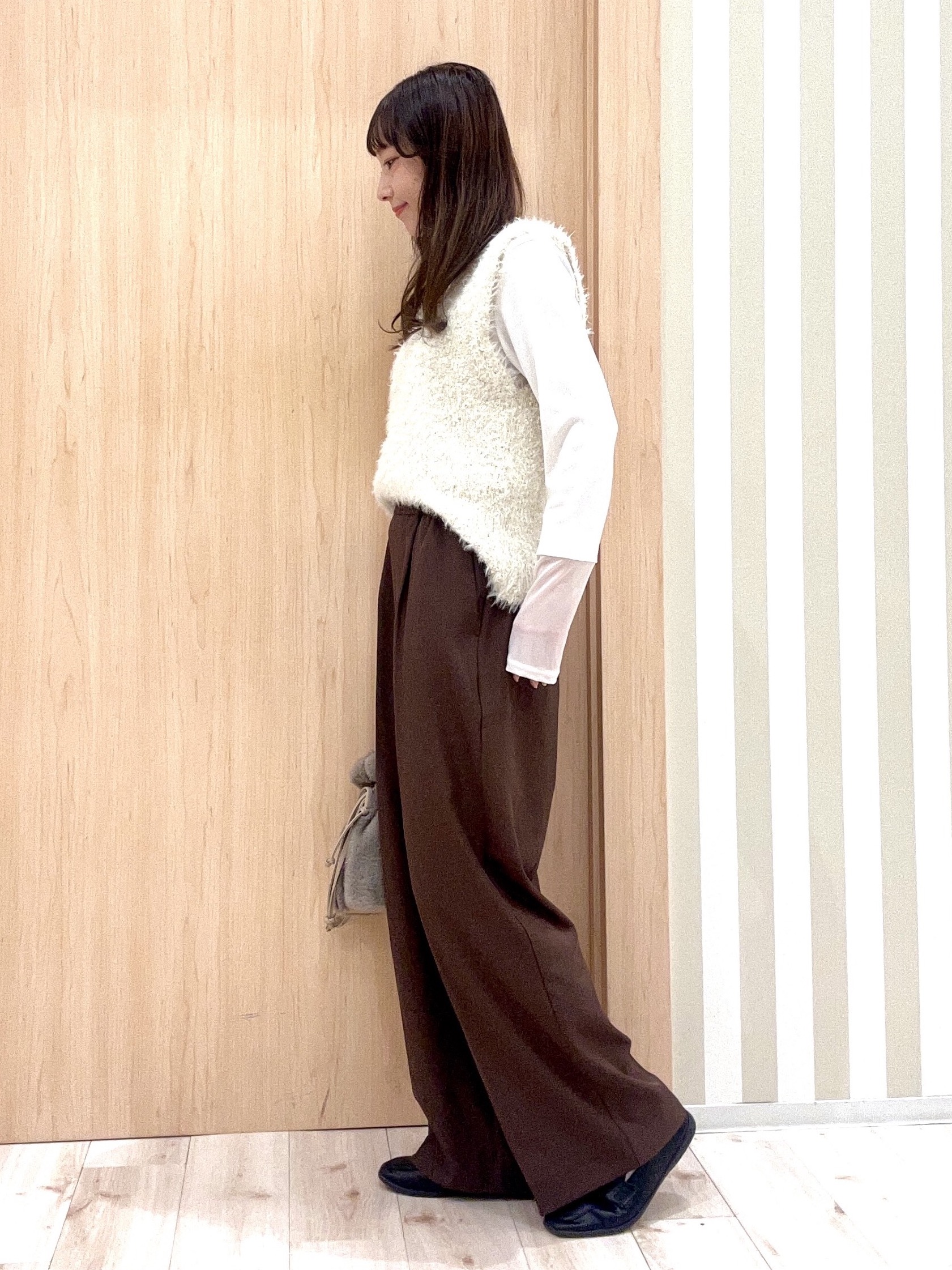 ririさんの「SHOO･LA･RUE｜【S-LL/洗濯機可】レイヤードの幅広がる お袖チュールトップス」を使ったコーディネート