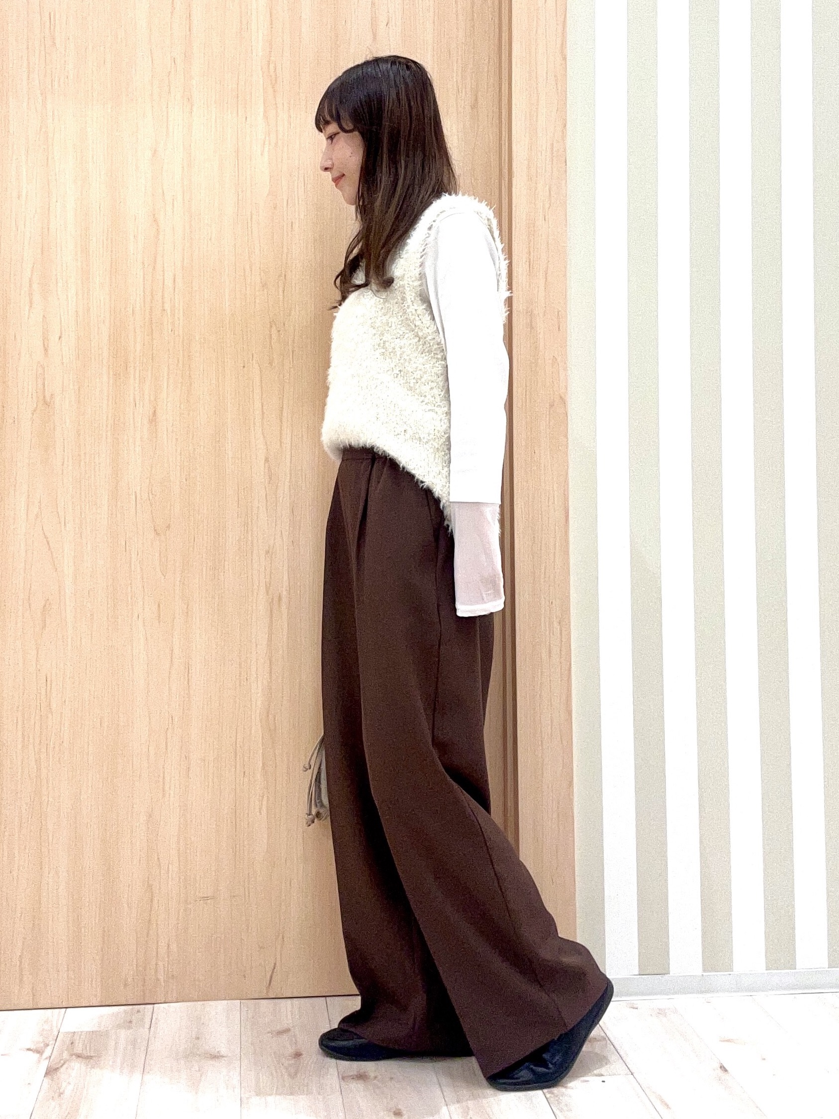 ririさんの「SHOO･LA･RUE｜【S-LL/洗濯機可】レイヤードの幅広がる お袖チュールトップス」を使ったコーディネート