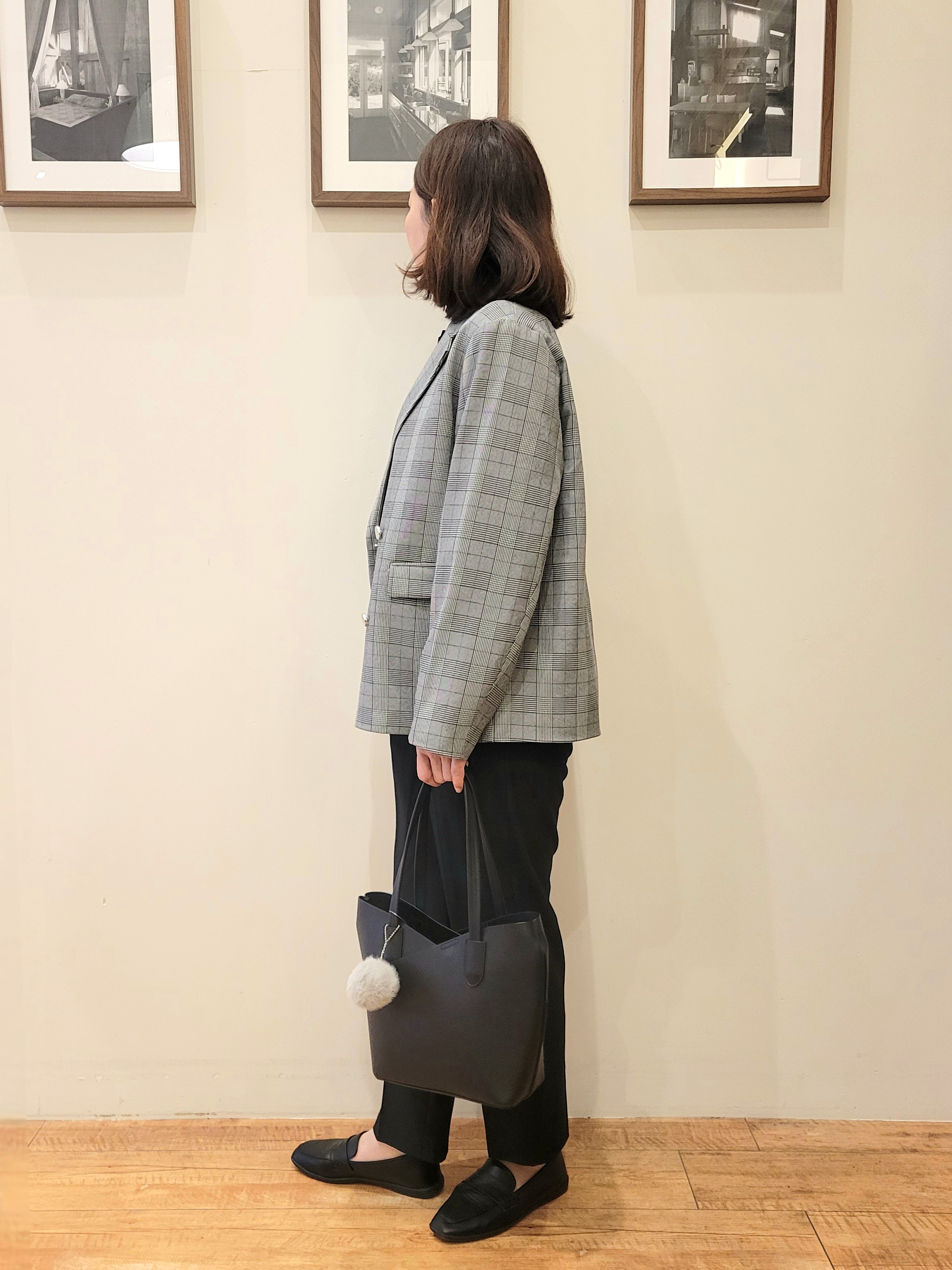 ユウさんの「SHOO･LA･RUE｜【セットアップ可/洗濯後しわになりにくい】ウールフィール ダブルジャケット」を使ったコーディネート