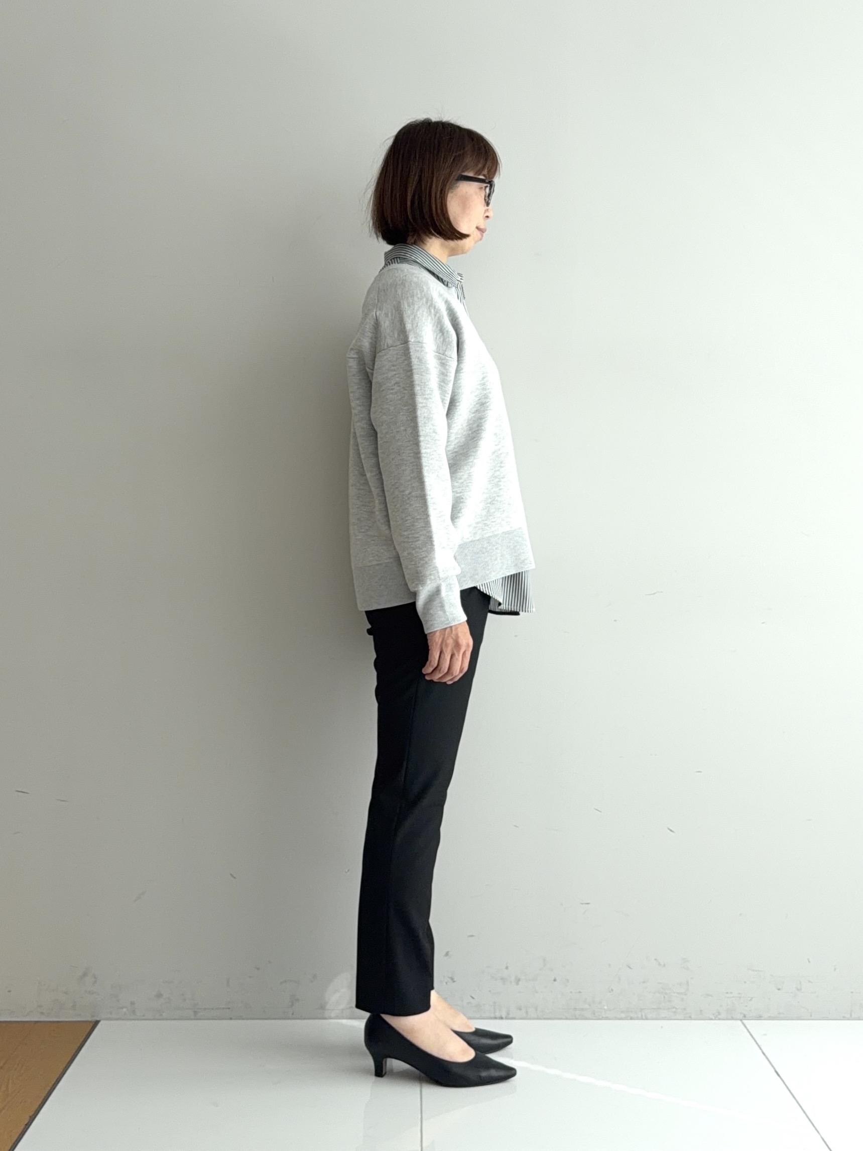 murayamaさんの「INDIVI｜【2WAY／ストライプ柄】ベーシックシャツ」を使ったコーディネート
