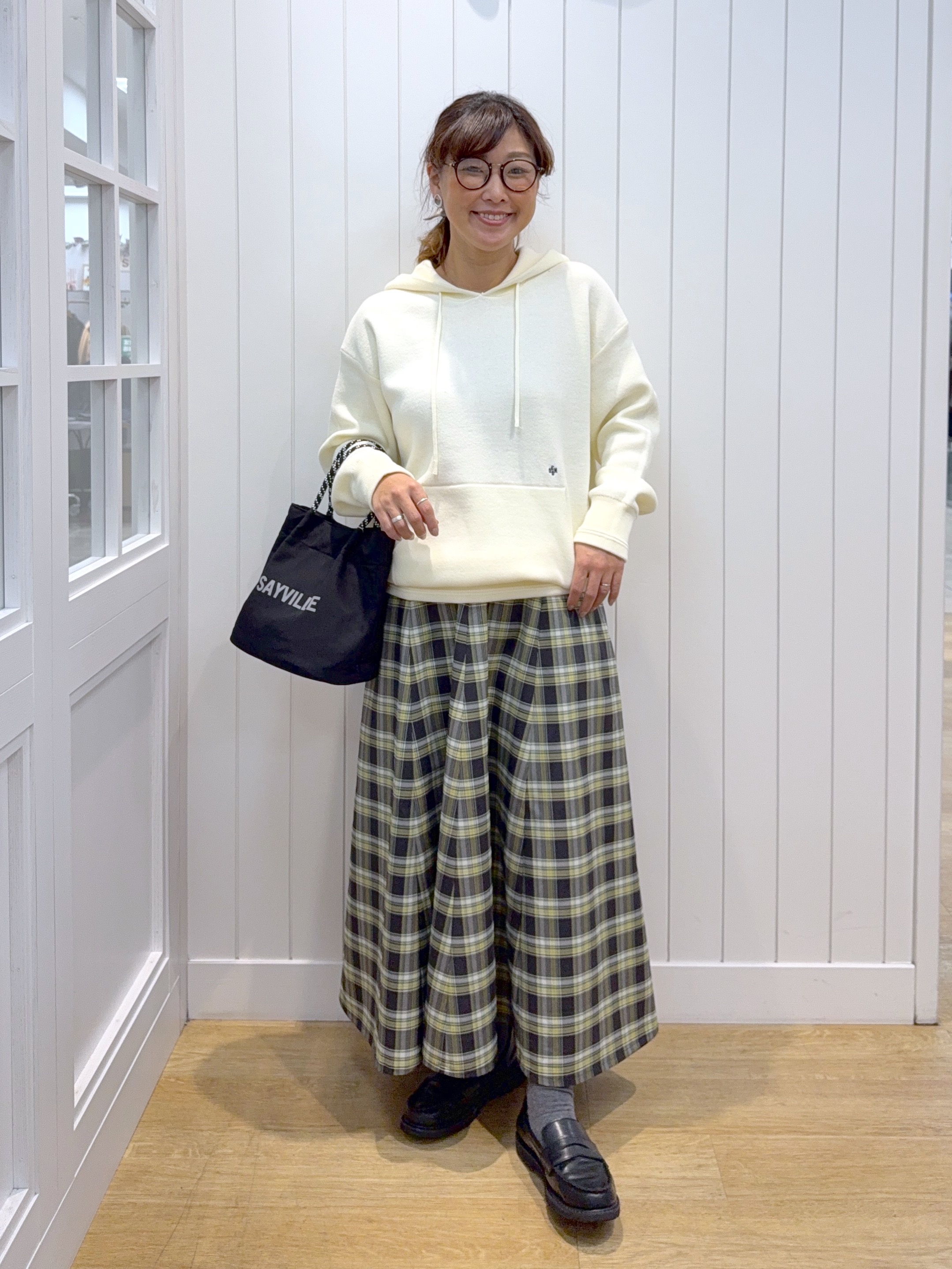 Osawaさんの「Dessin｜【店頭人気/洗える/秋羽織り】ノーカラースエードライクブルゾン」を使ったコーディネート