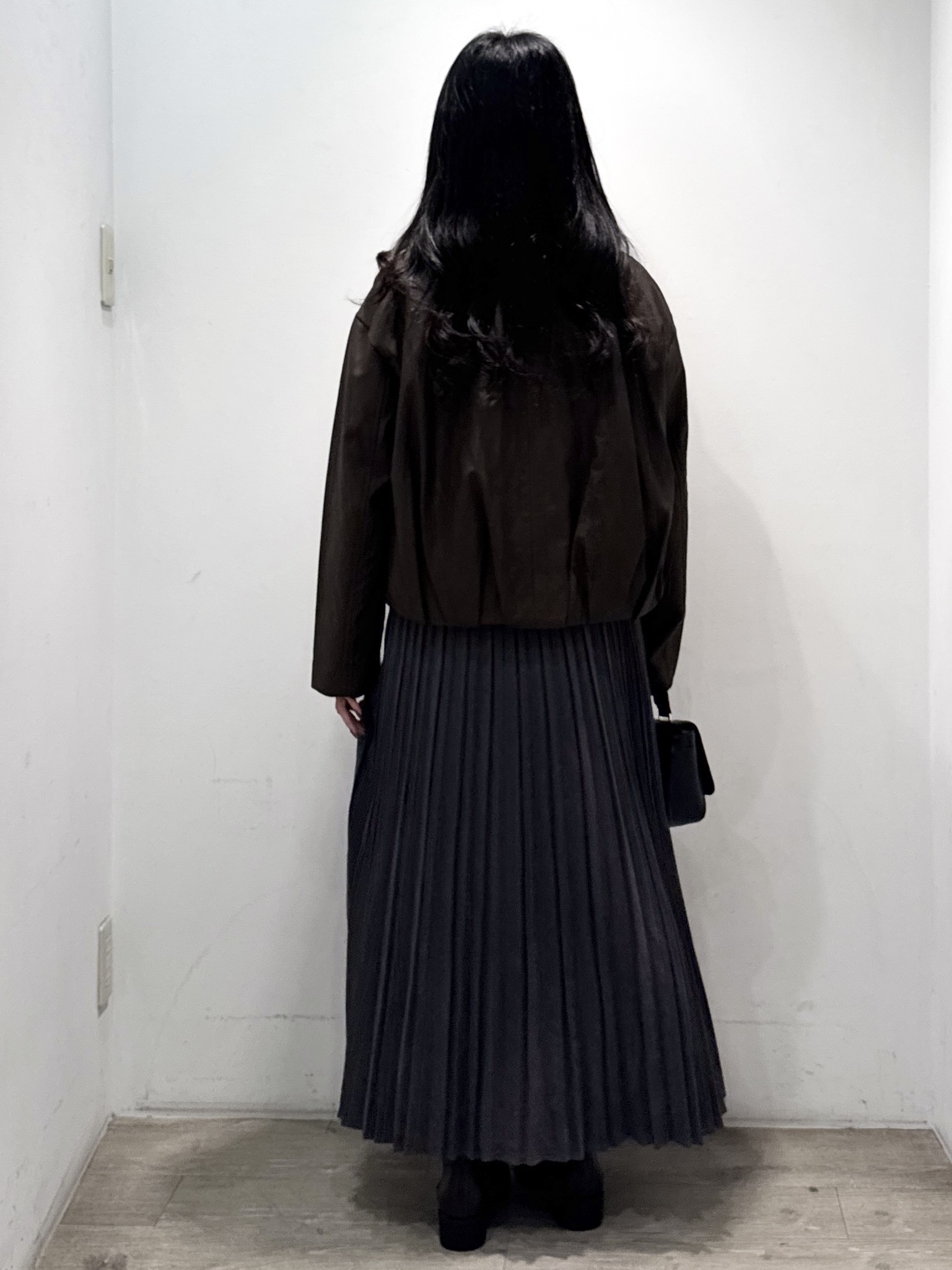 yuicciさんの「OPAQUE.CLIP｜フェイクファー衿付き マットレザー調ブルゾン【洗える】」を使ったコーディネート