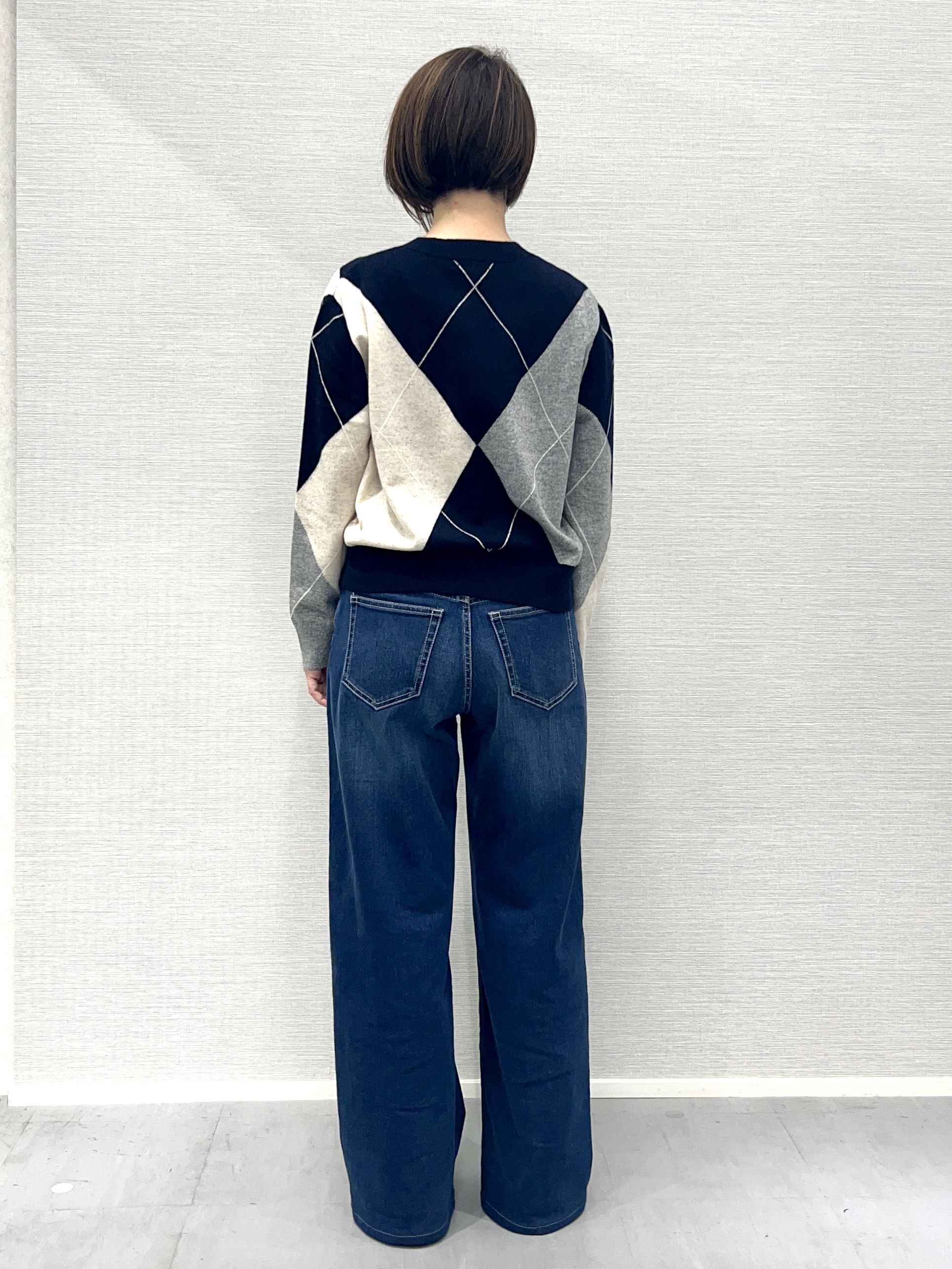 Shinakoさんの「UNTITLED｜追加生産プレオーダー開始！【ウール混】ビッグアーガイル柄ニット」を使ったコーディネート