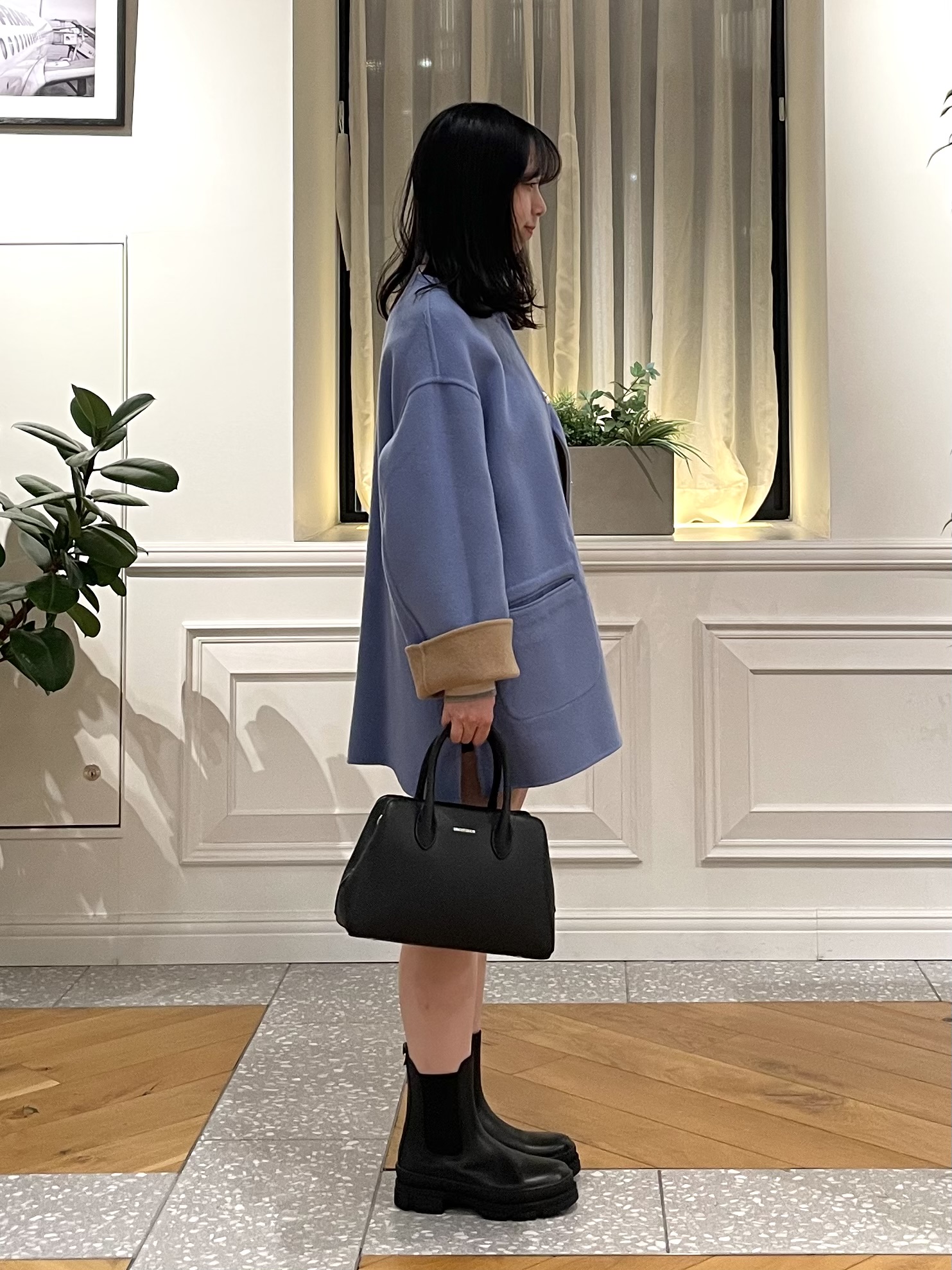 Lilyさんの「DRESSTERIOR｜【肌ざわり◎/軽量】Super140sリバーシブルコート」を使ったコーディネート