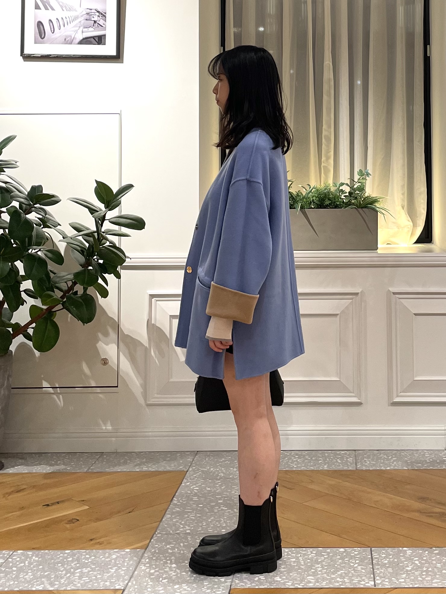 Lilyさんの「DRESSTERIOR｜【肌ざわり◎/軽量】Super140sリバーシブルコート」を使ったコーディネート
