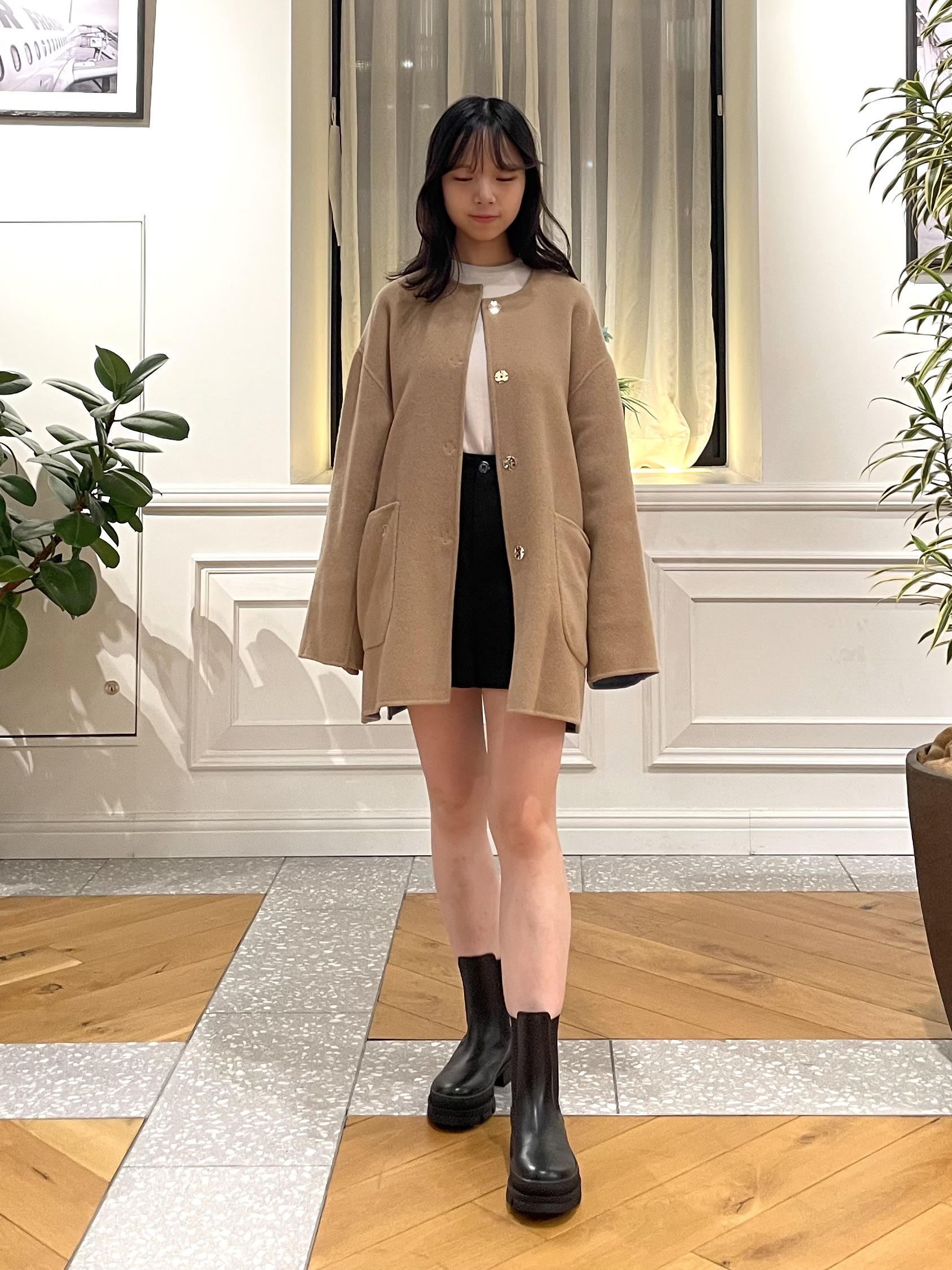 Lilyさんの「DRESSTERIOR｜【肌ざわり◎/軽量】Super140sリバーシブルコート」を使ったコーディネート