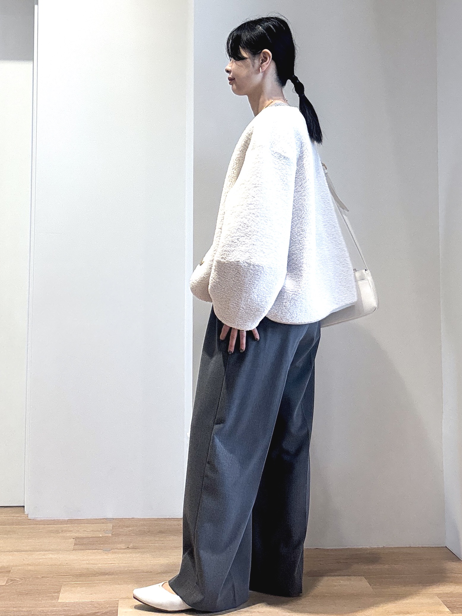 あいさんの「OPAQUE.CLIP｜《リバーシブル》ボア&times;フリースアウター」を使ったコーディネート