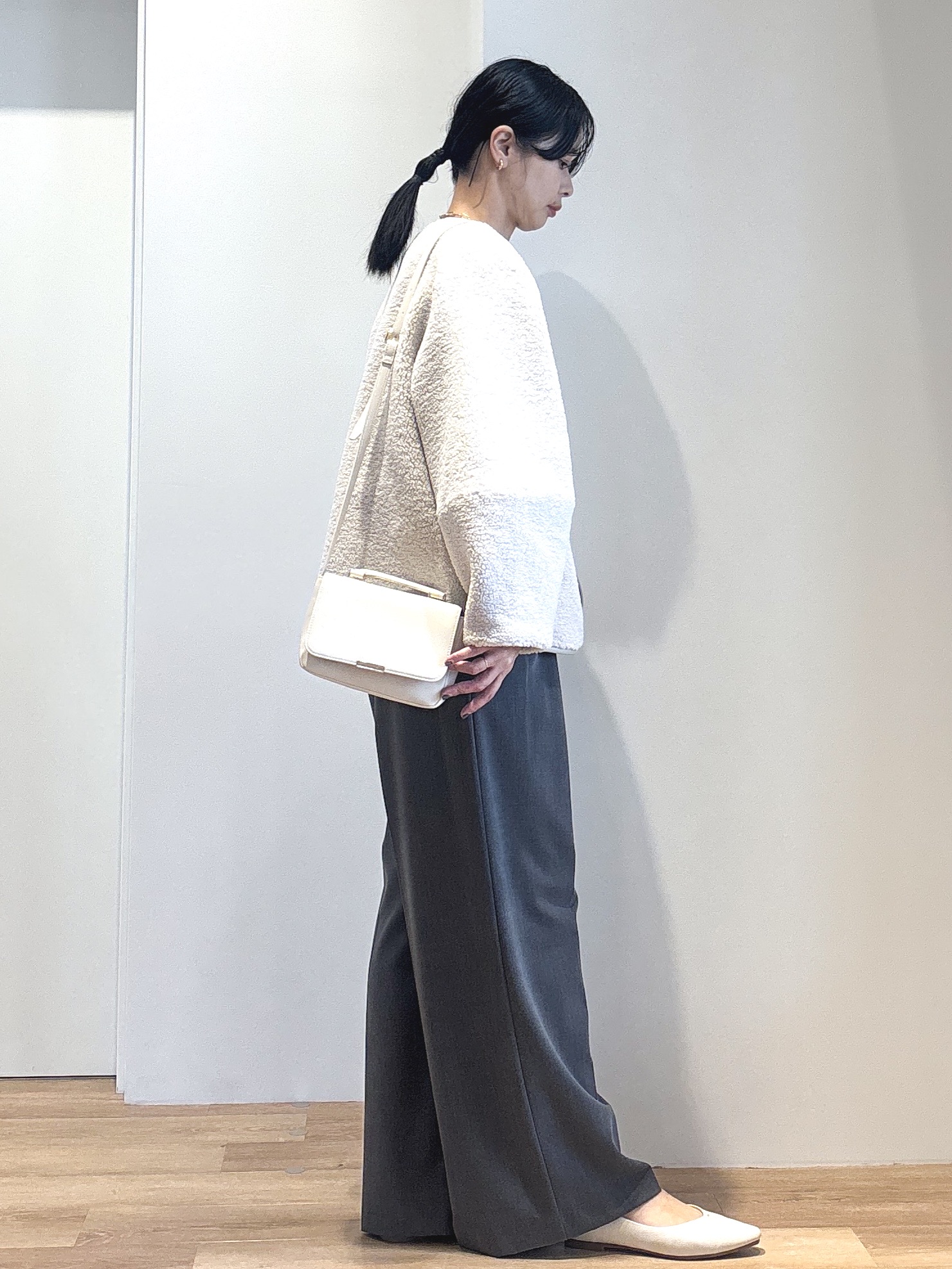 あいさんの「OPAQUE.CLIP｜《リバーシブル》ボア&times;フリースアウター」を使ったコーディネート
