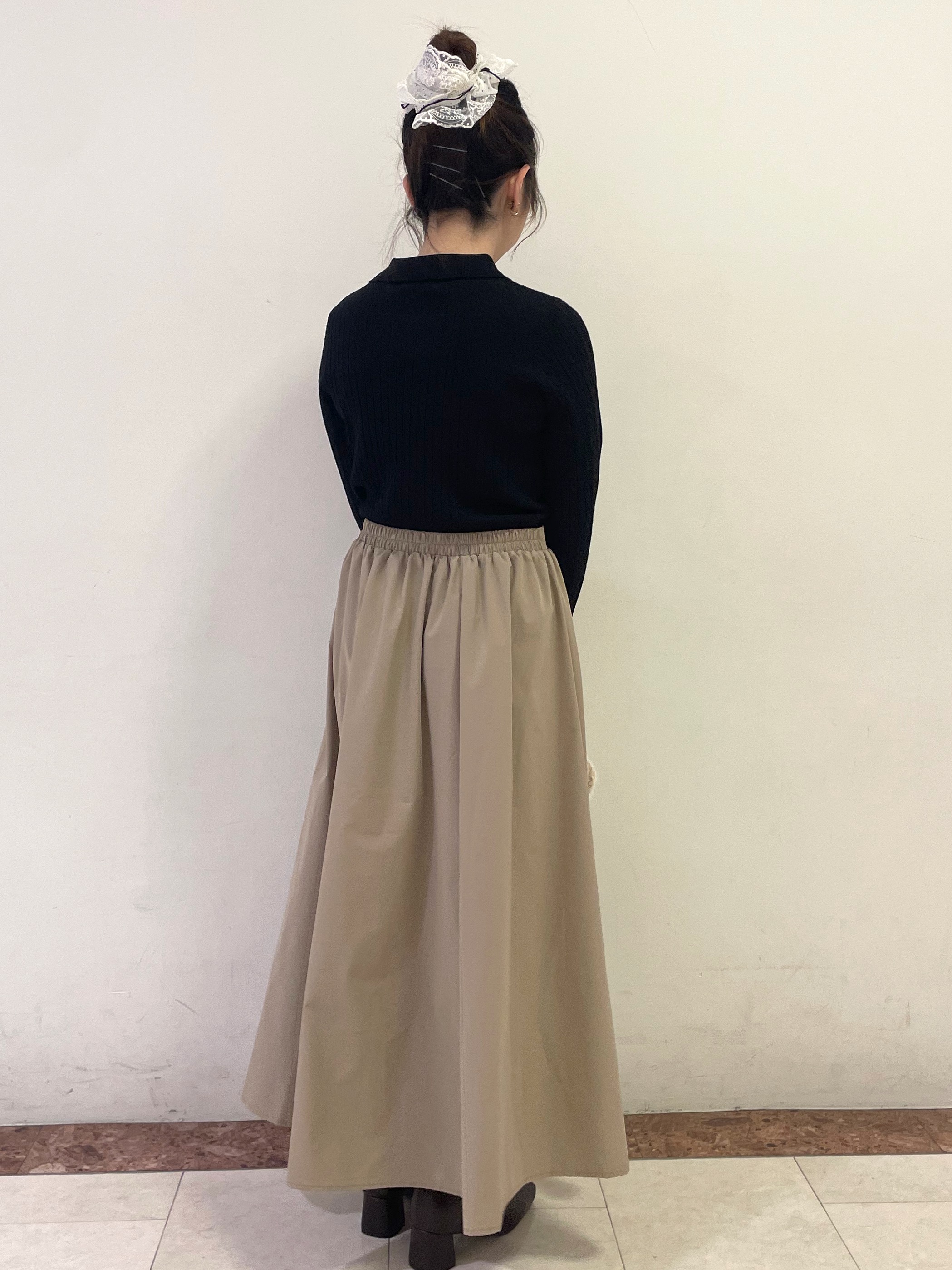 Rikoさんの「OPAQUE.CLIP｜ケーブルポロニット&times;ドッキングワンピース【洗濯機OK】」を使ったコーディネート