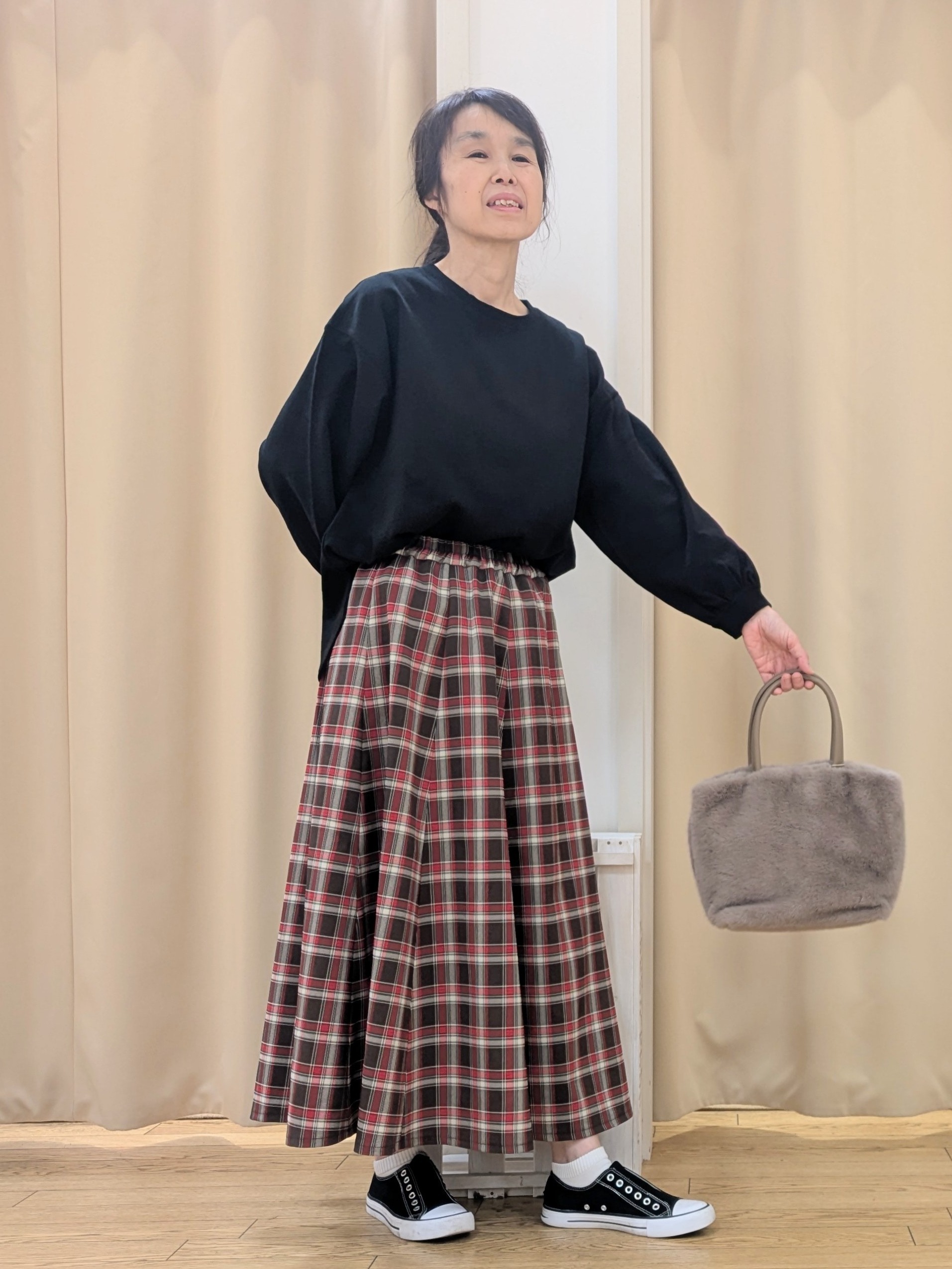 keikoさんの「Dessin｜【洗える/7色展開/XS-L】バックヘンリーミニ裏毛 9分丈袖」を使ったコーディネート