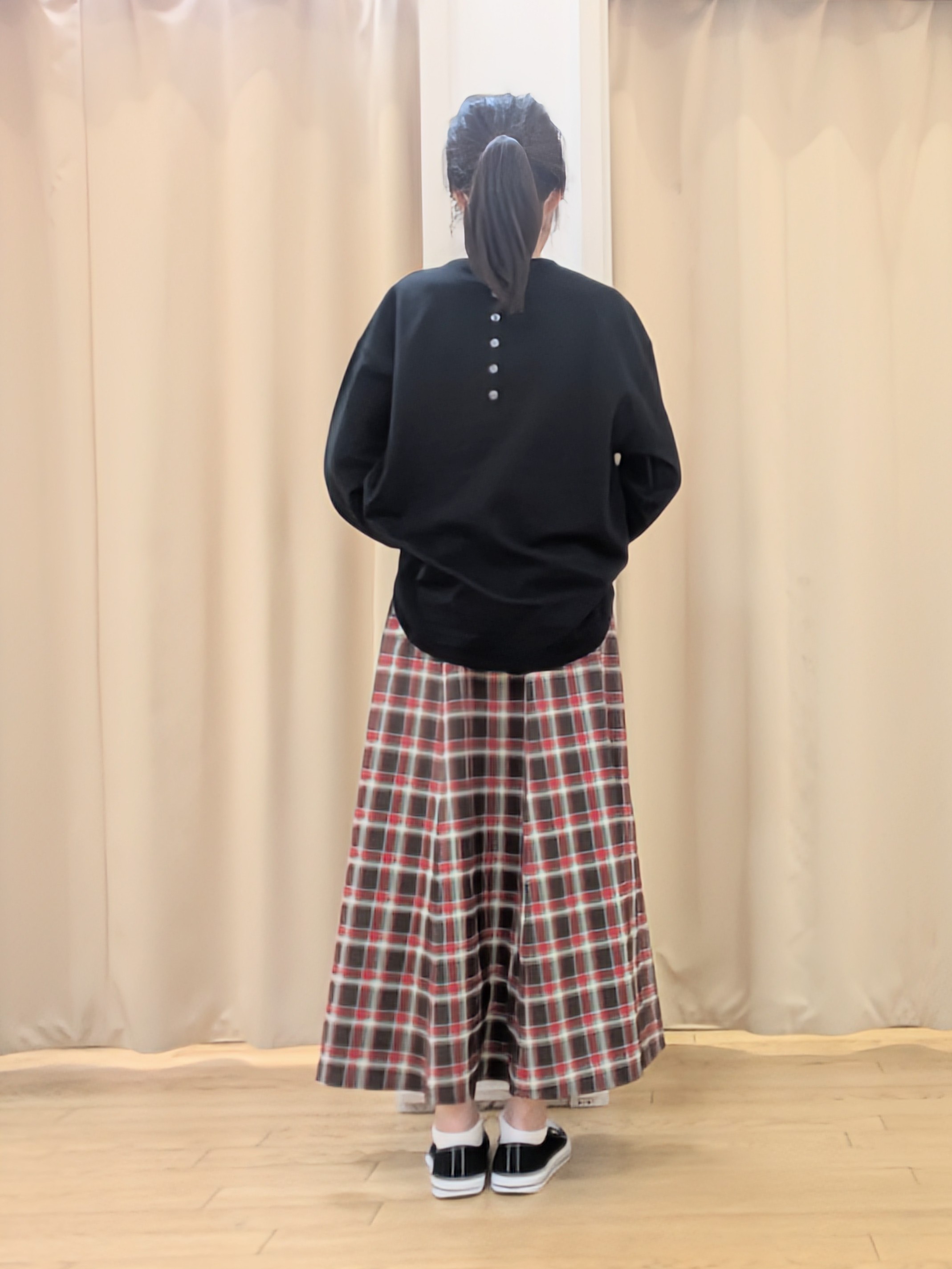 keikoさんの「Dessin｜【洗える/7色展開/XS-L】バックヘンリーミニ裏毛 9分丈袖」を使ったコーディネート