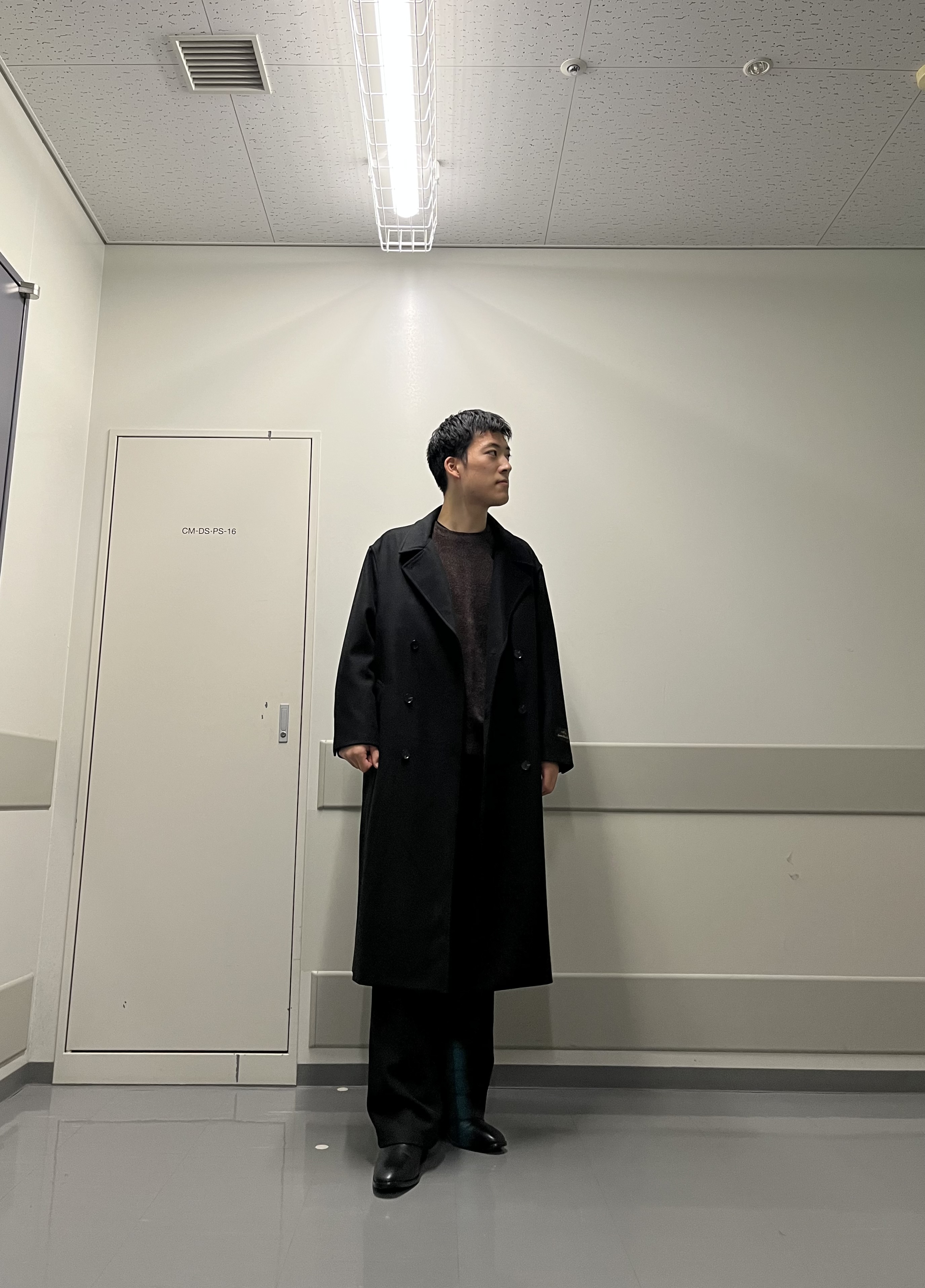 RITSUKIさんの「tk.TAKEO KIKUCHI｜【昨年秋冬人気NO1】2WAYダブルオーバーチェスターコート/メルトン/ウールブレンド/ロングコート」を使ったコーディネート