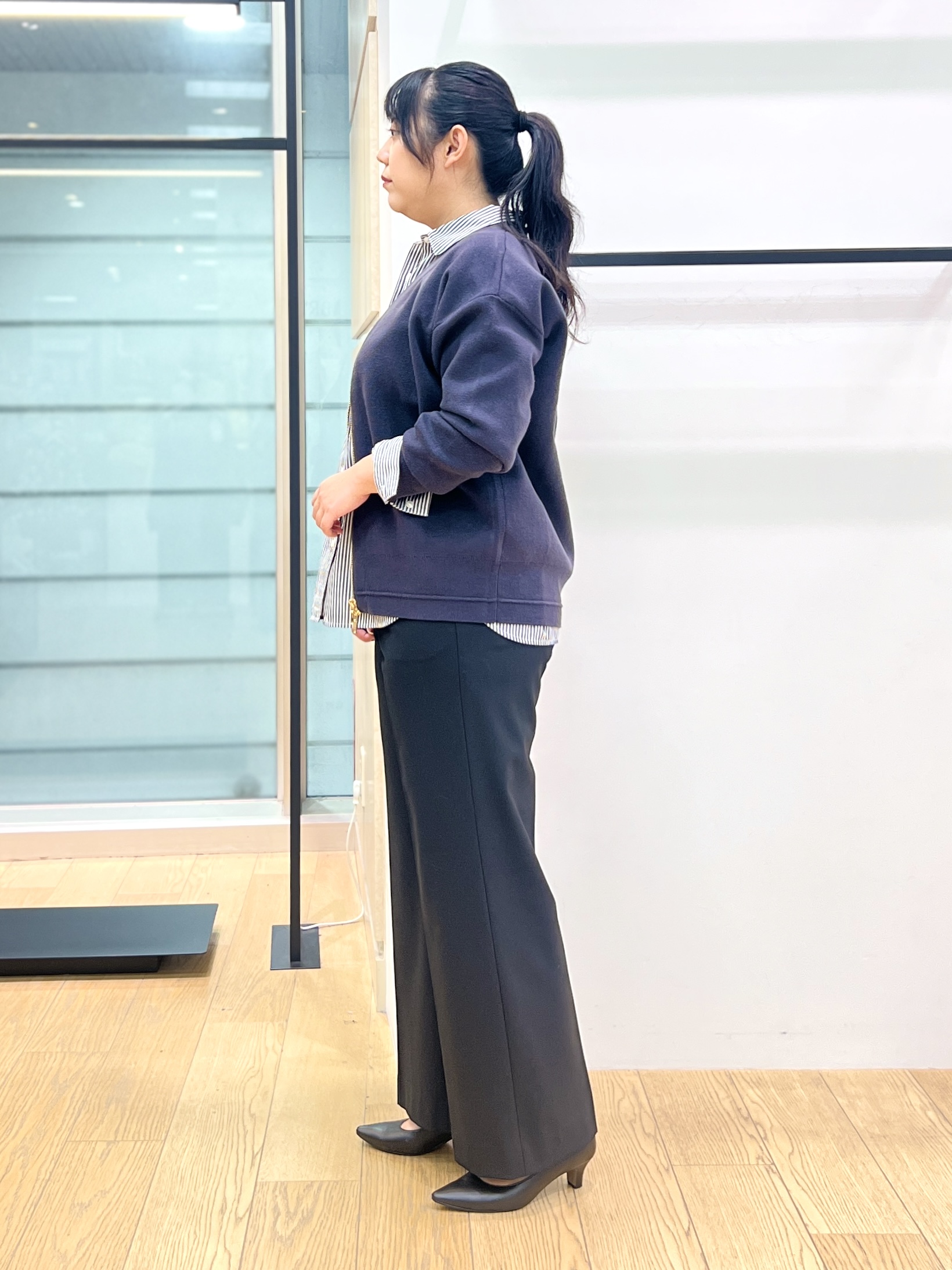 shimaさんの「INDIVI｜【ミラノリブ編み】ジップニットブルゾン」を使ったコーディネート