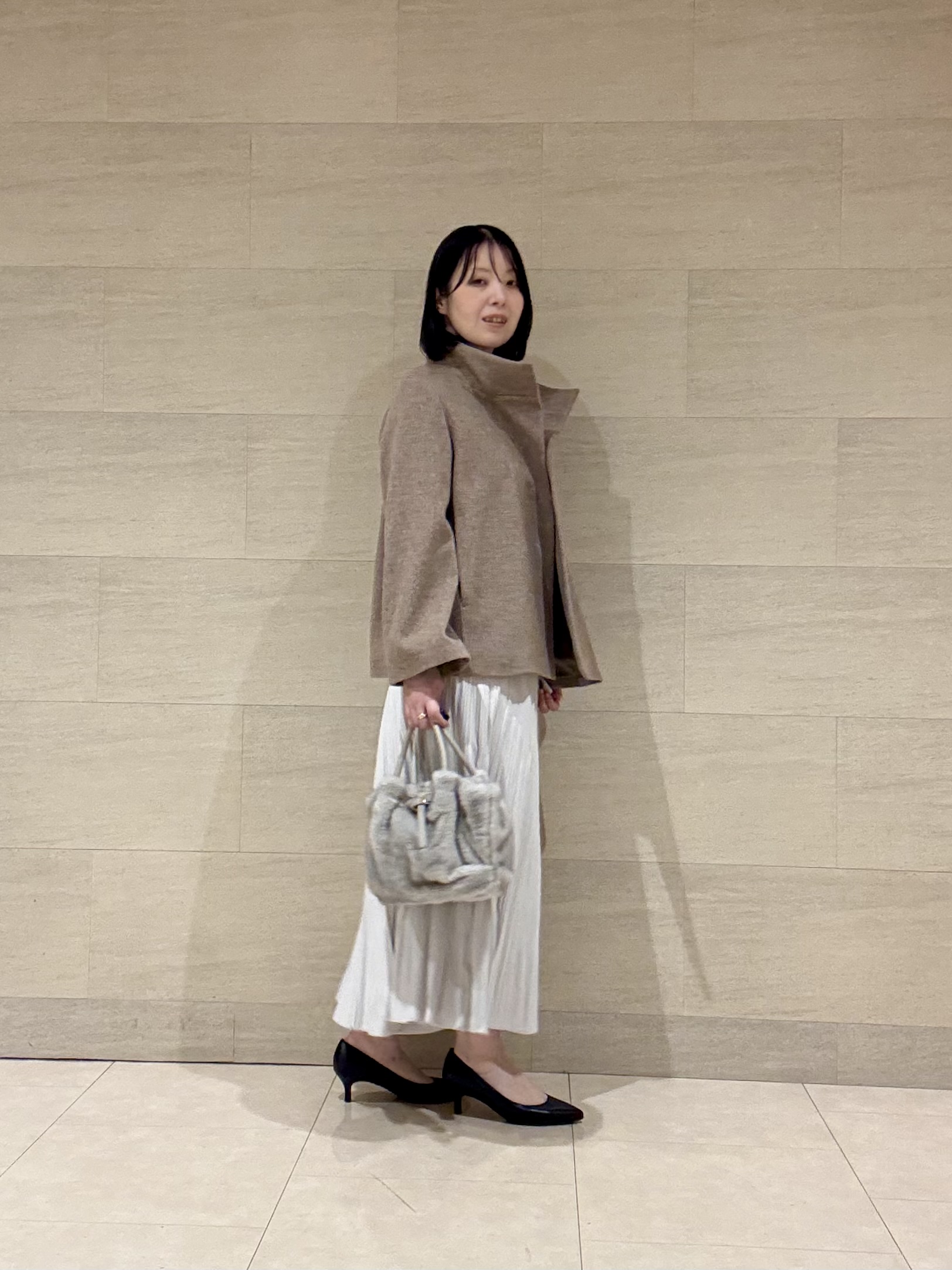 yさんの「UNTITLED｜【軽アウター/ウール100】ウールショートコート」を使ったコーディネート