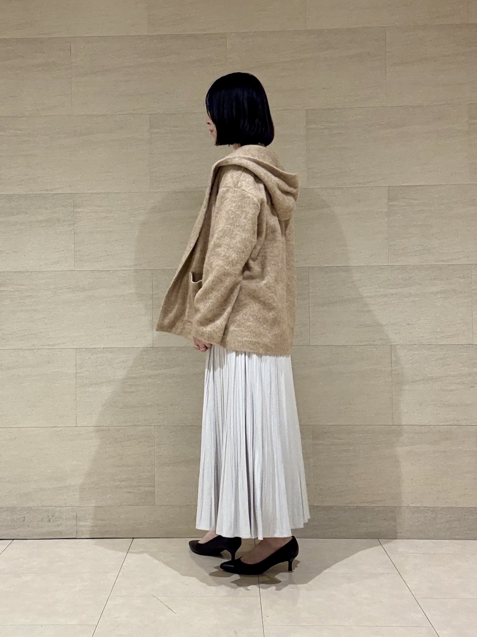 yさんの「UNTITLED｜【軽アウター/秋羽織り】シャギーフーディ―カーディガン」を使ったコーディネート