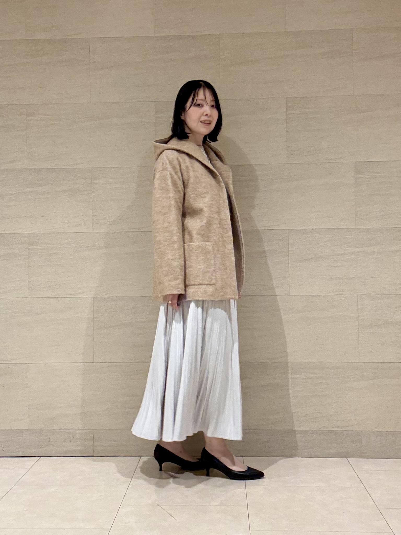 yさんの「UNTITLED｜【軽アウター/秋羽織り】シャギーフーディ―カーディガン」を使ったコーディネート