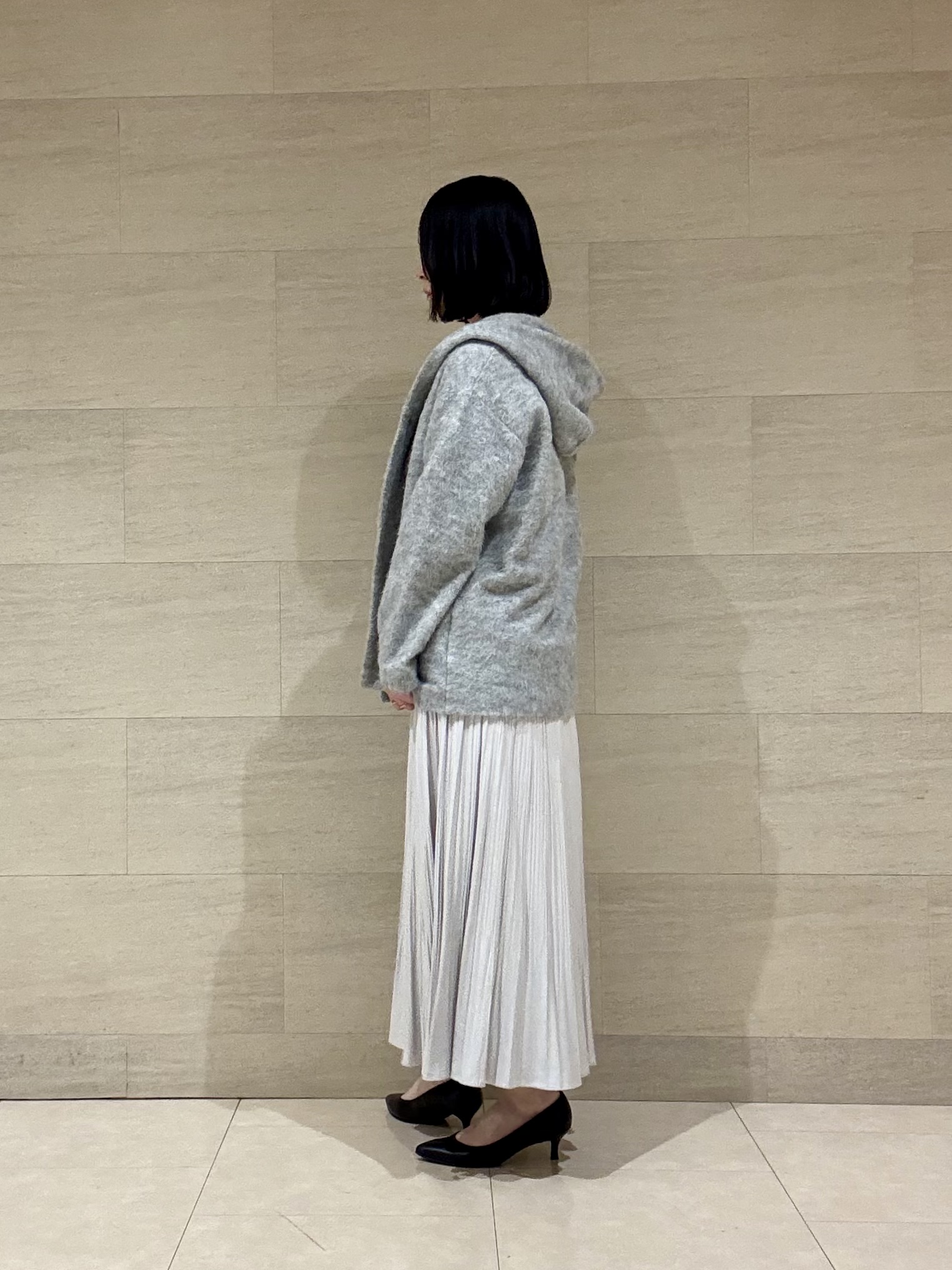 yさんの「UNTITLED｜【軽アウター/秋羽織り】シャギーフーディ―カーディガン」を使ったコーディネート