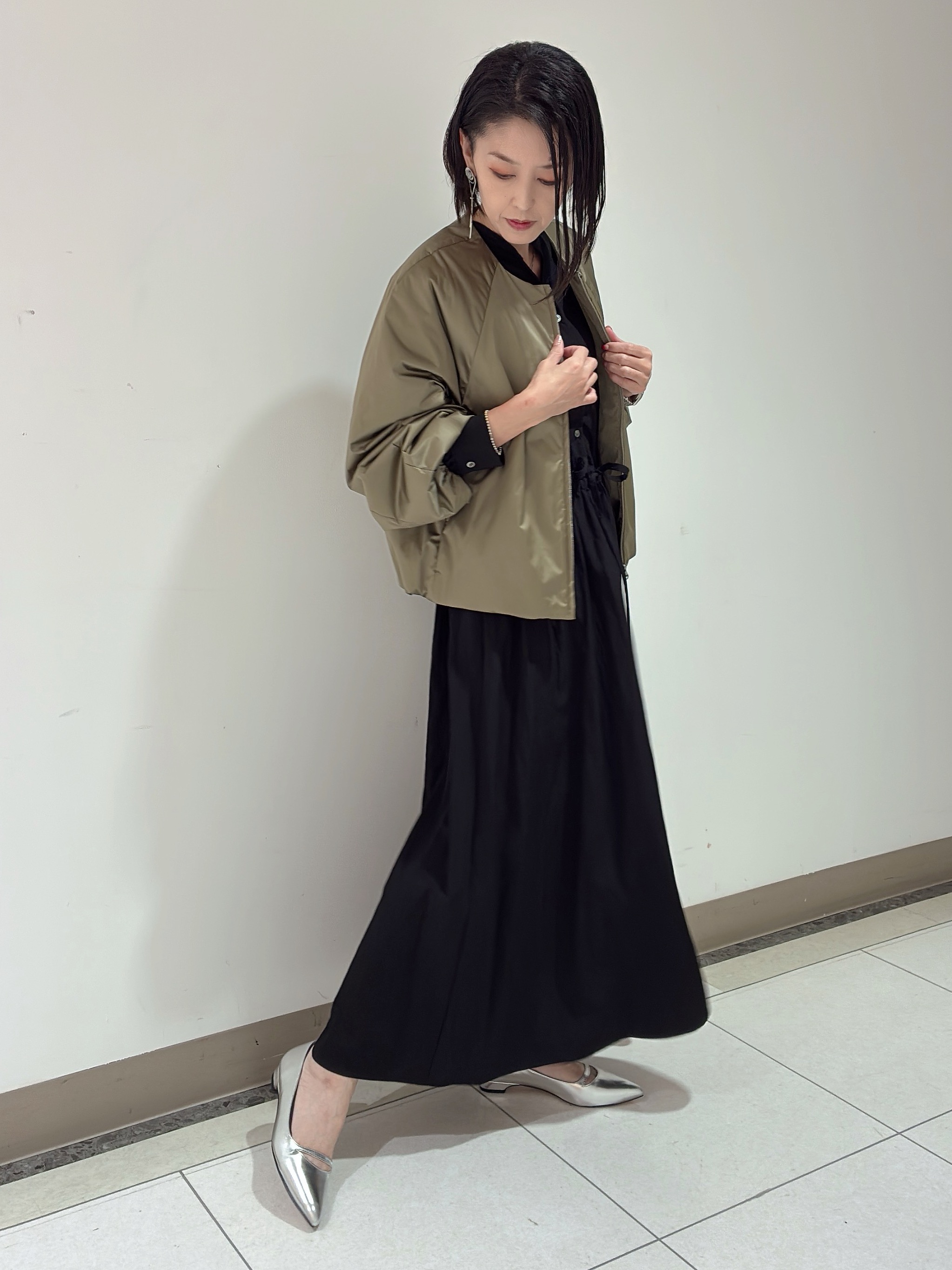 環さんの「UNTITLED｜【軽アウター/中綿/秋冬コート】ショートブルゾン」を使ったコーディネート
