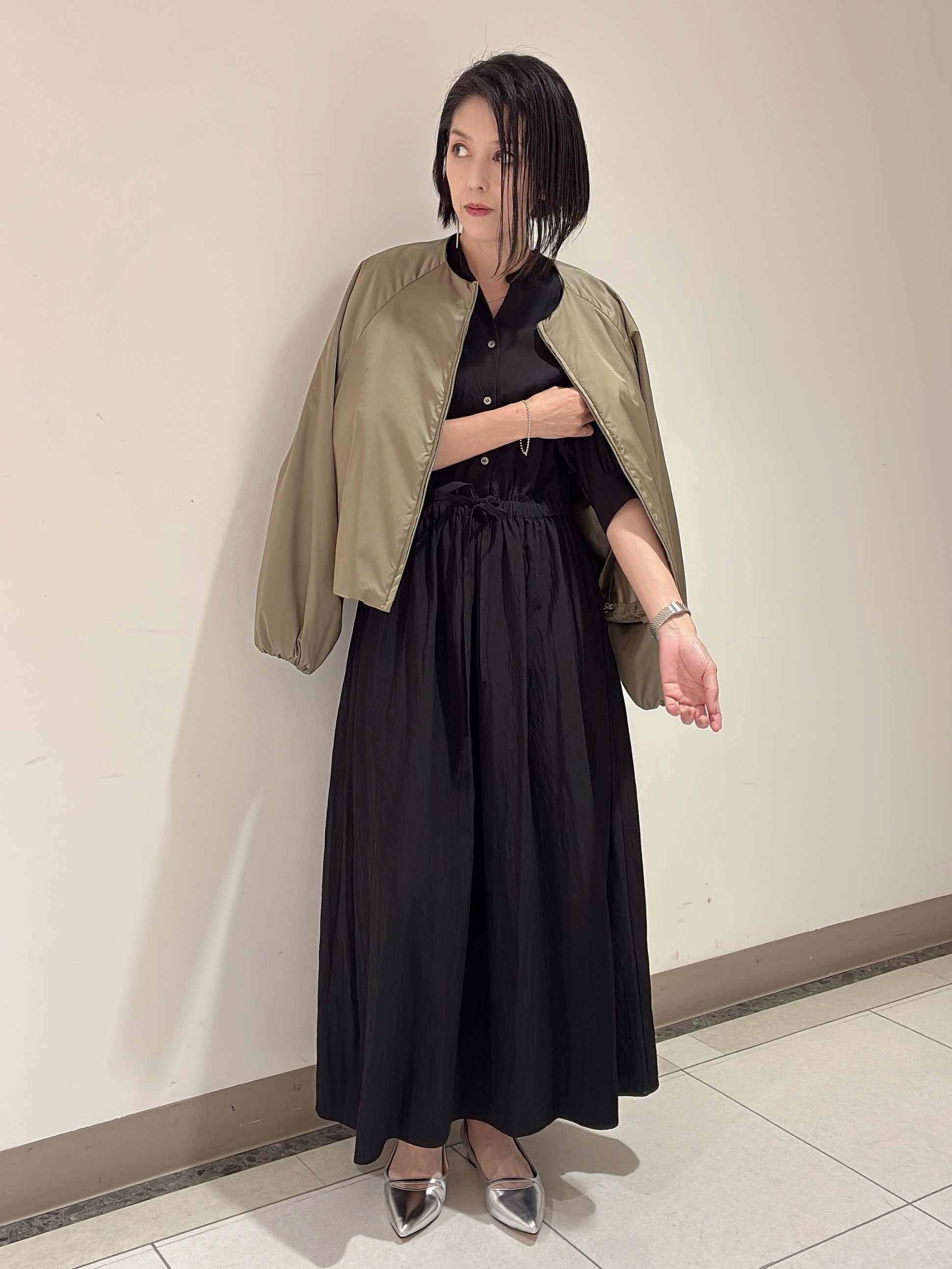 環さんの「UNTITLED｜【軽アウター/中綿/秋冬コート】ショートブルゾン」を使ったコーディネート
