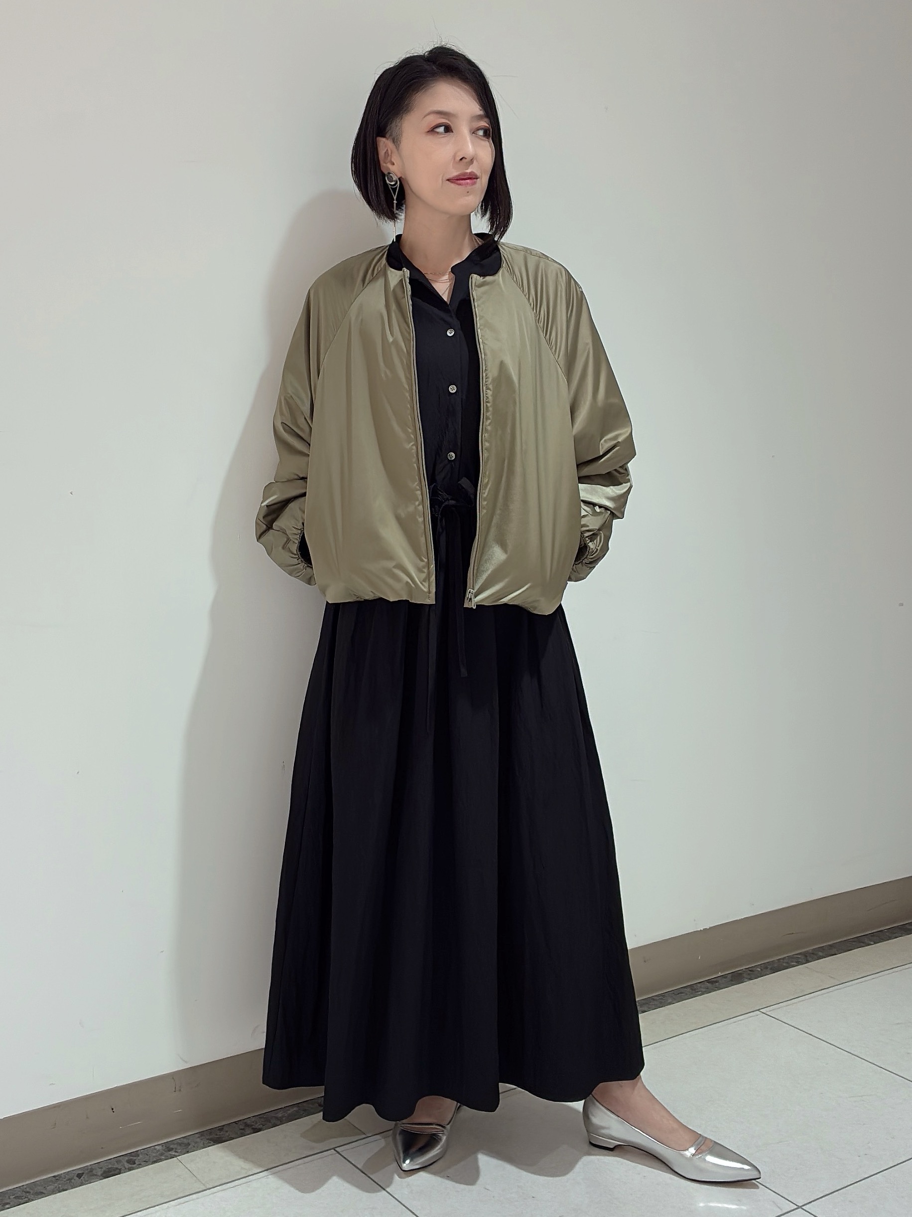 環さんの「UNTITLED｜【軽アウター/中綿/秋冬コート】ショートブルゾン」を使ったコーディネート