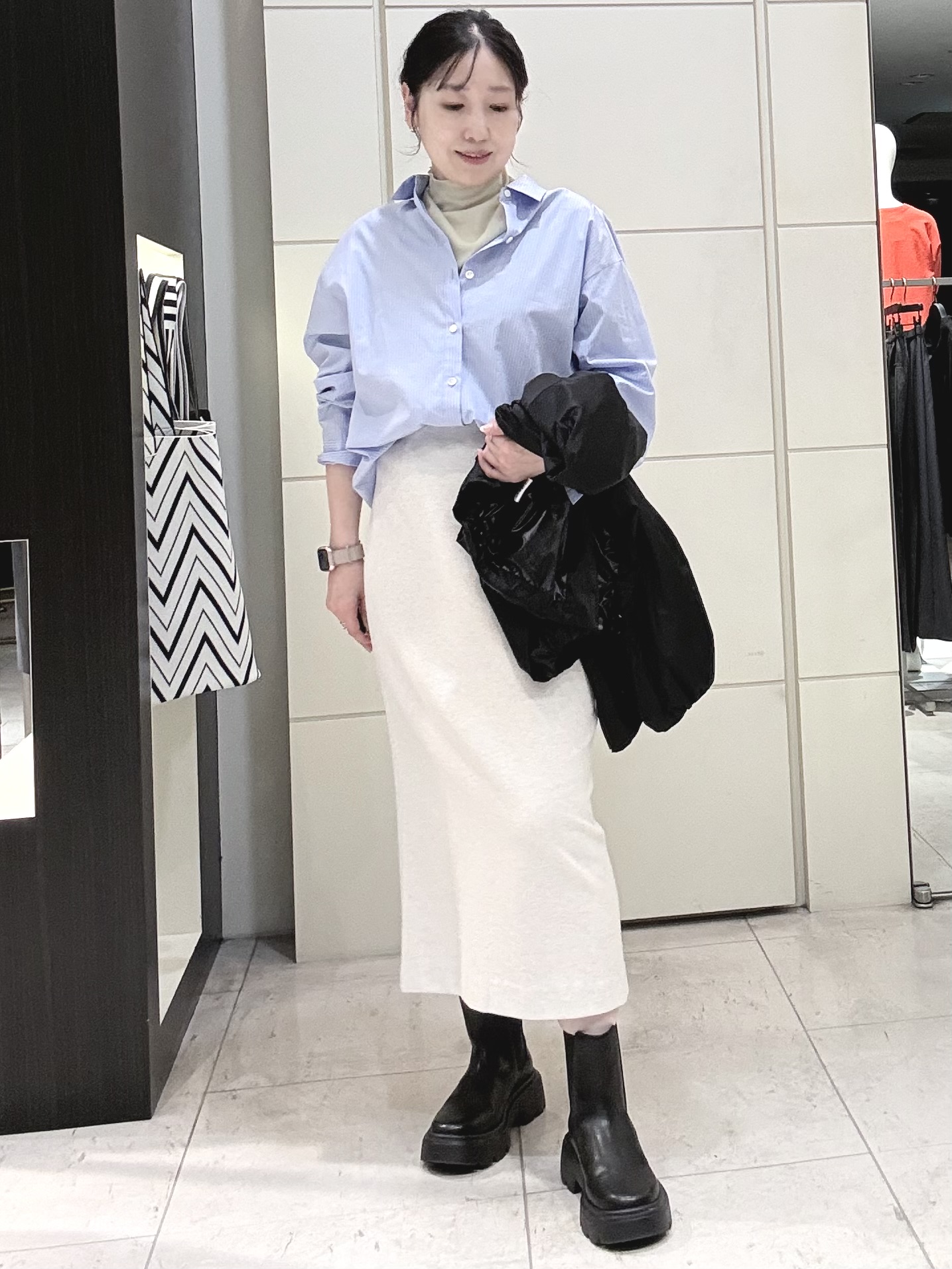 mori.さんの「UNTITLED｜【軽アウター/中綿/秋冬コート】ショートブルゾン」を使ったコーディネート
