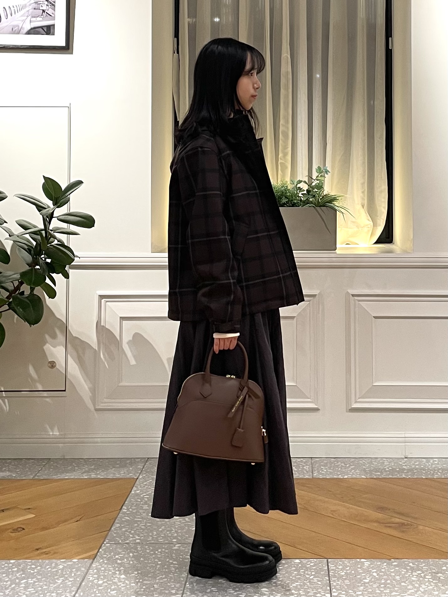 Lilyさんの「DRESSTERIOR｜【STORY11月号掲載】チェックバックウォームテックブルゾン」を使ったコーディネート
