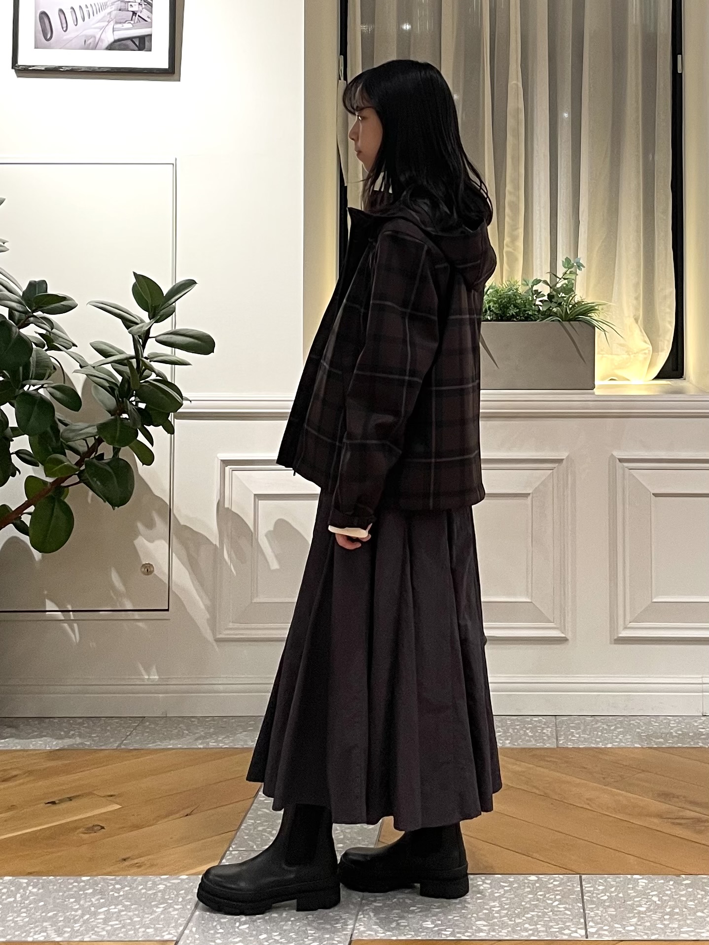 Lilyさんの「DRESSTERIOR｜【STORY11月号掲載】チェックバックウォームテックブルゾン」を使ったコーディネート