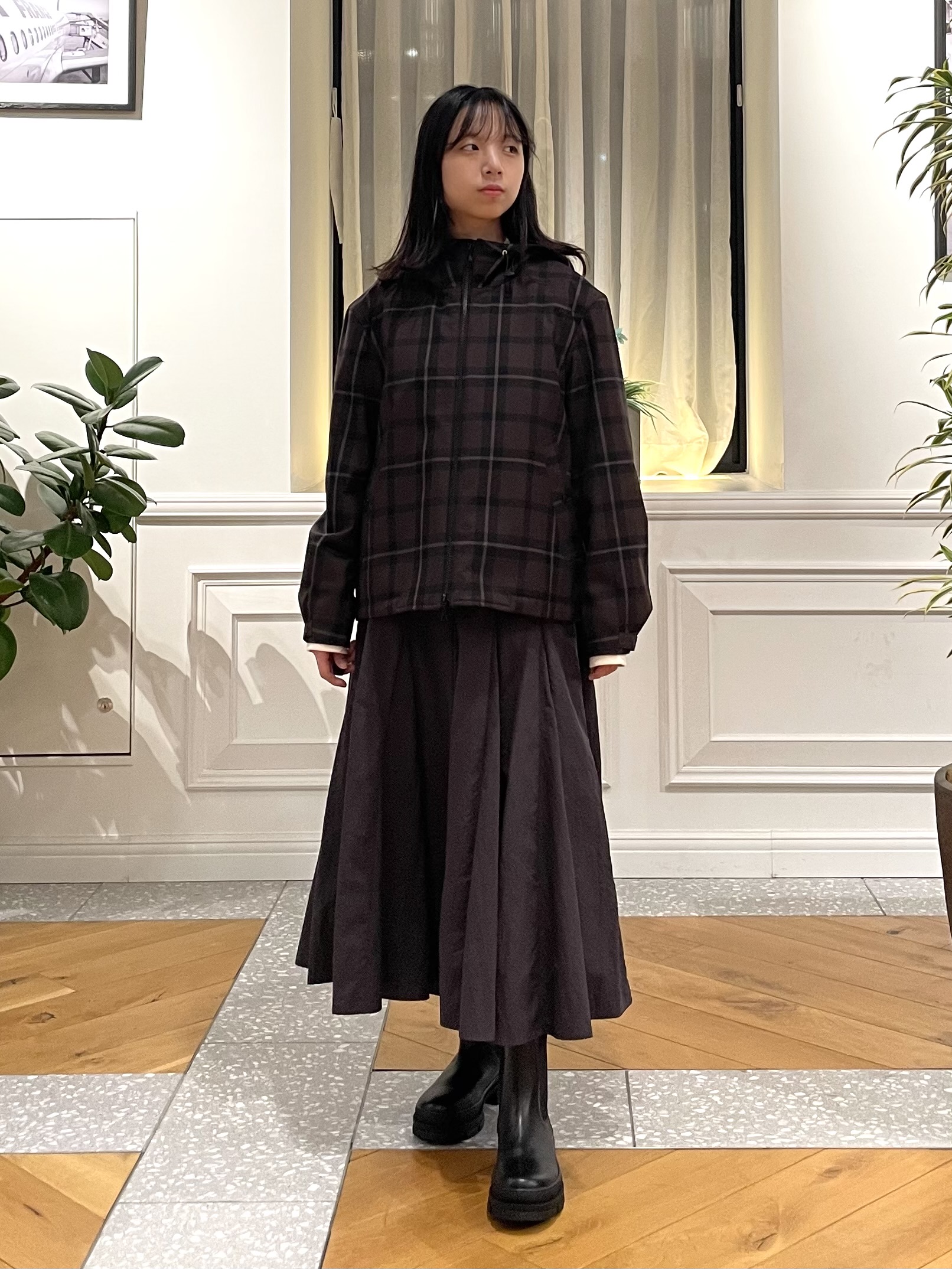 Lilyさんの「DRESSTERIOR｜【STORY11月号掲載】チェックバックウォームテックブルゾン」を使ったコーディネート