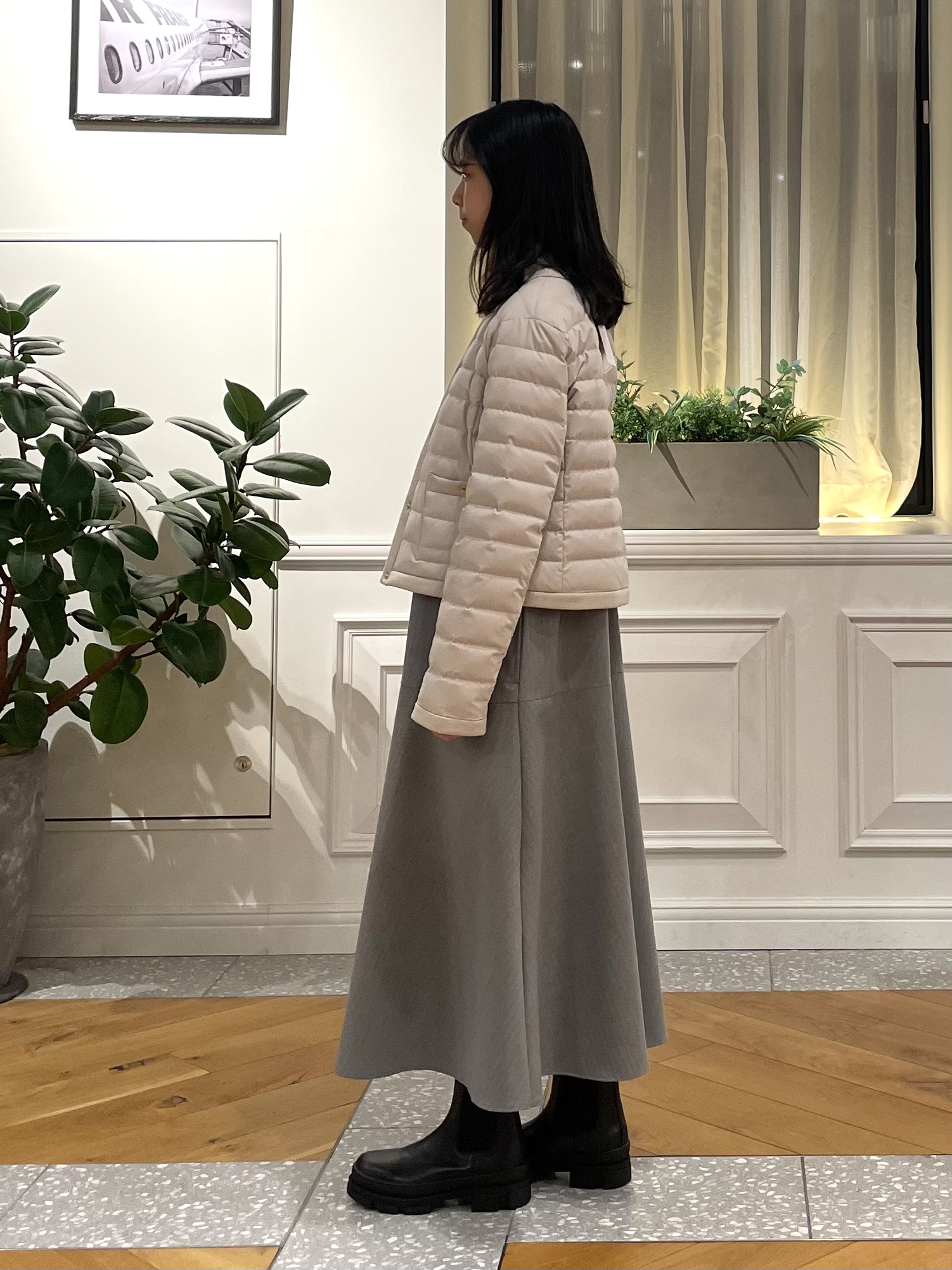 Lilyさんの「DRESSTERIOR｜【STORY11月号掲載】ウォッシャブルストライプシャツワンピース」を使ったコーディネート