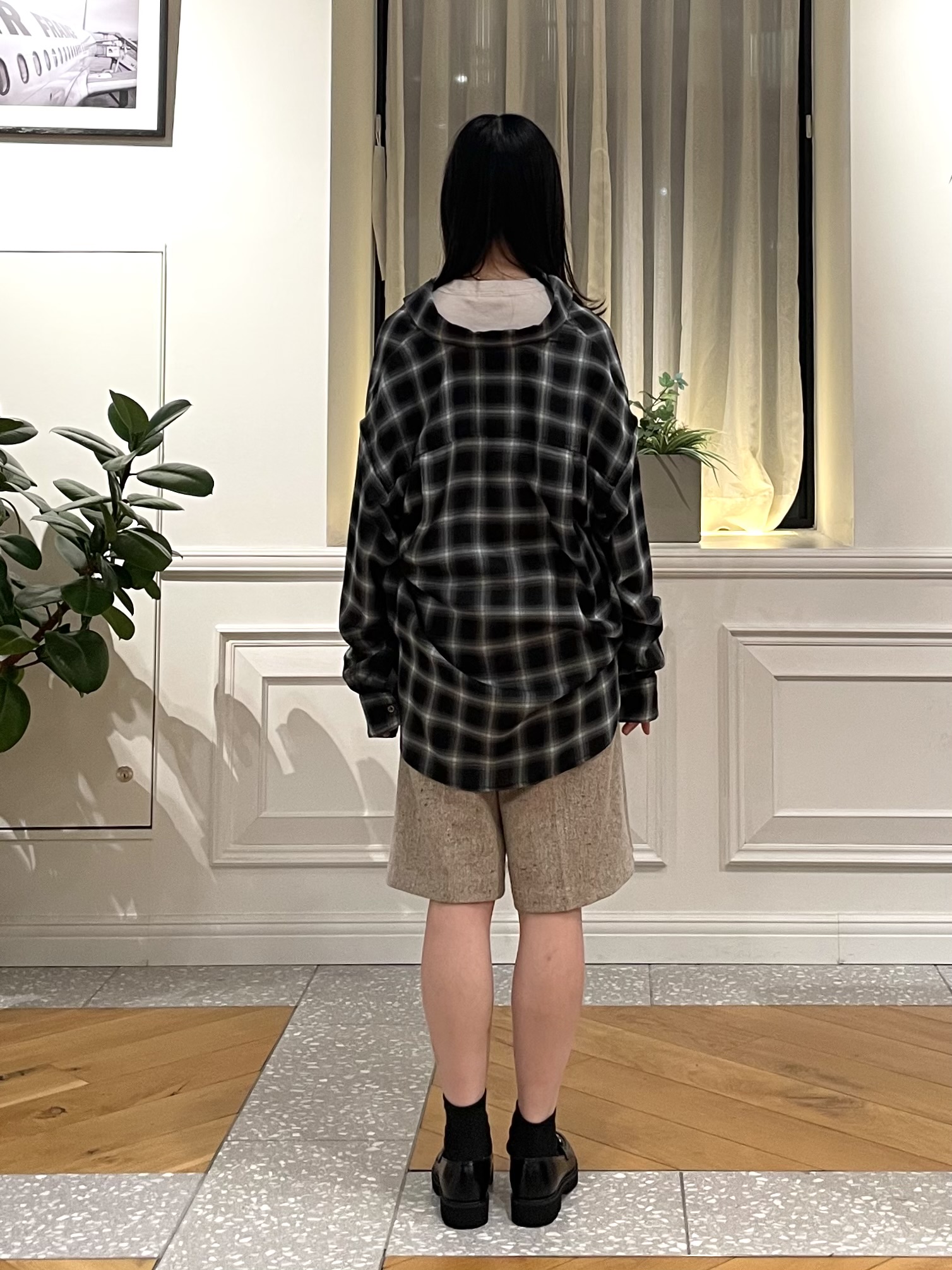 Lilyさんの「DRESSTERIOR｜【ウォッシャブル】ビエラオンブレチェックシャツ」を使ったコーディネート