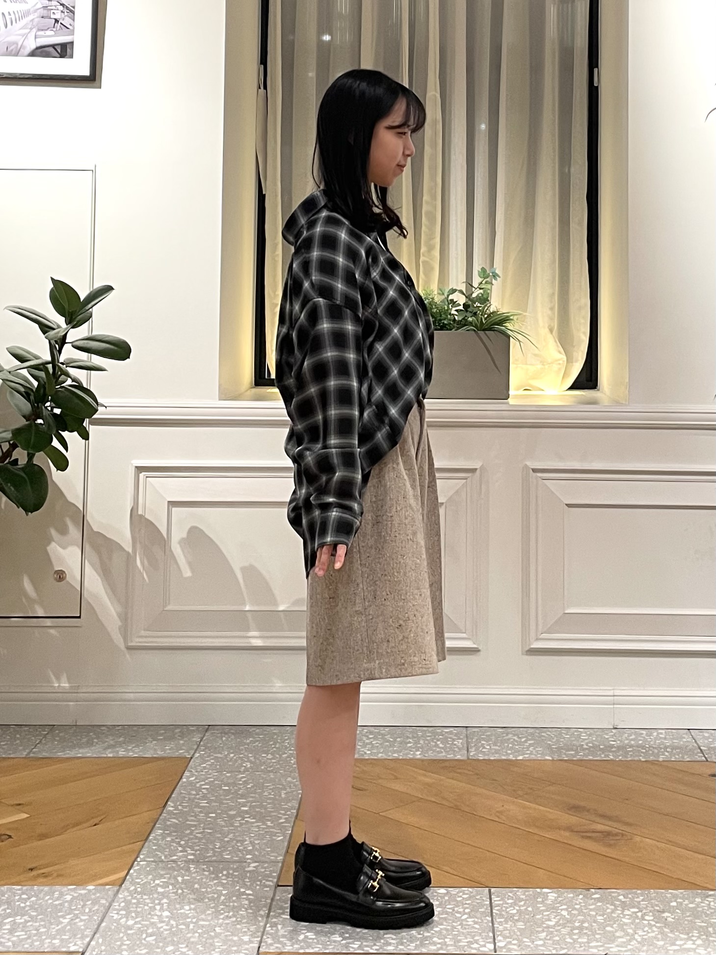 Lilyさんの「DRESSTERIOR｜【ウォッシャブル】ビエラオンブレチェックシャツ」を使ったコーディネート