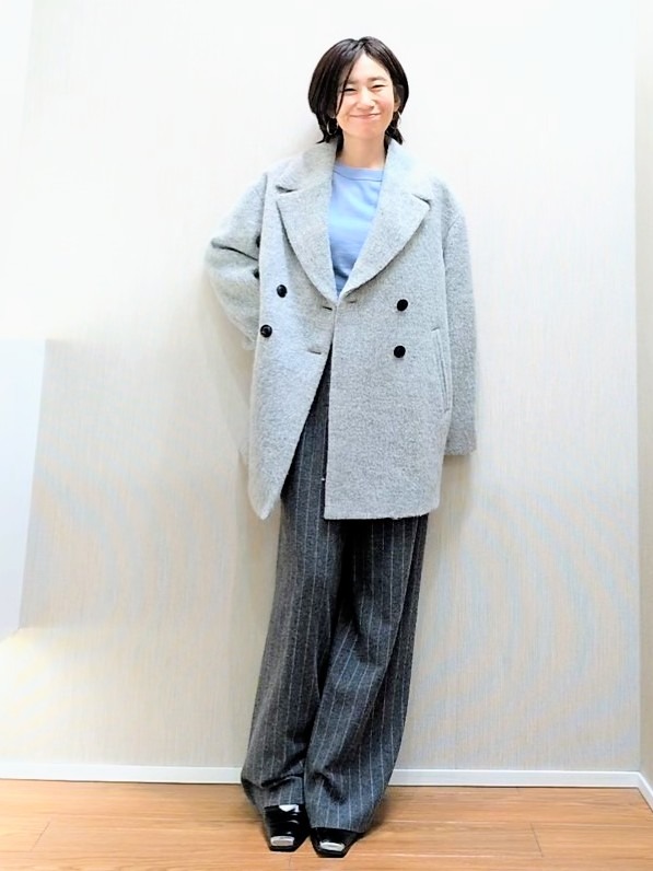 ミズタさんの「UNTITLED｜シャギーダブルコート」を使ったコーディネート