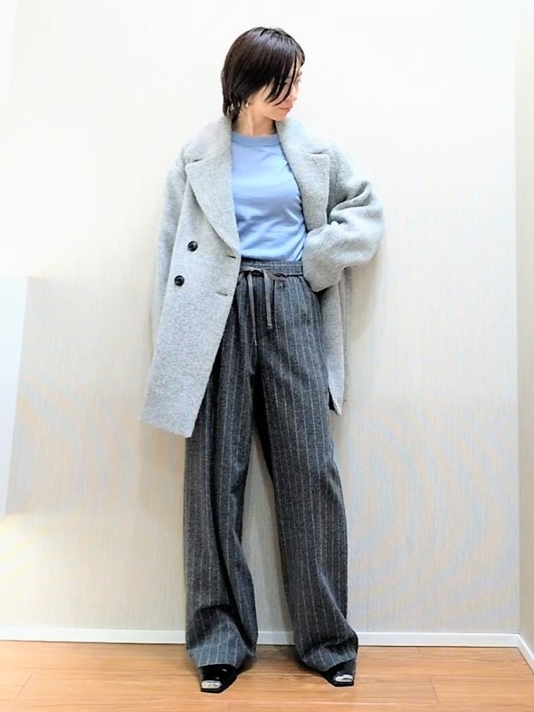 ミズタさんの「UNTITLED｜シャギーダブルコート」を使ったコーディネート
