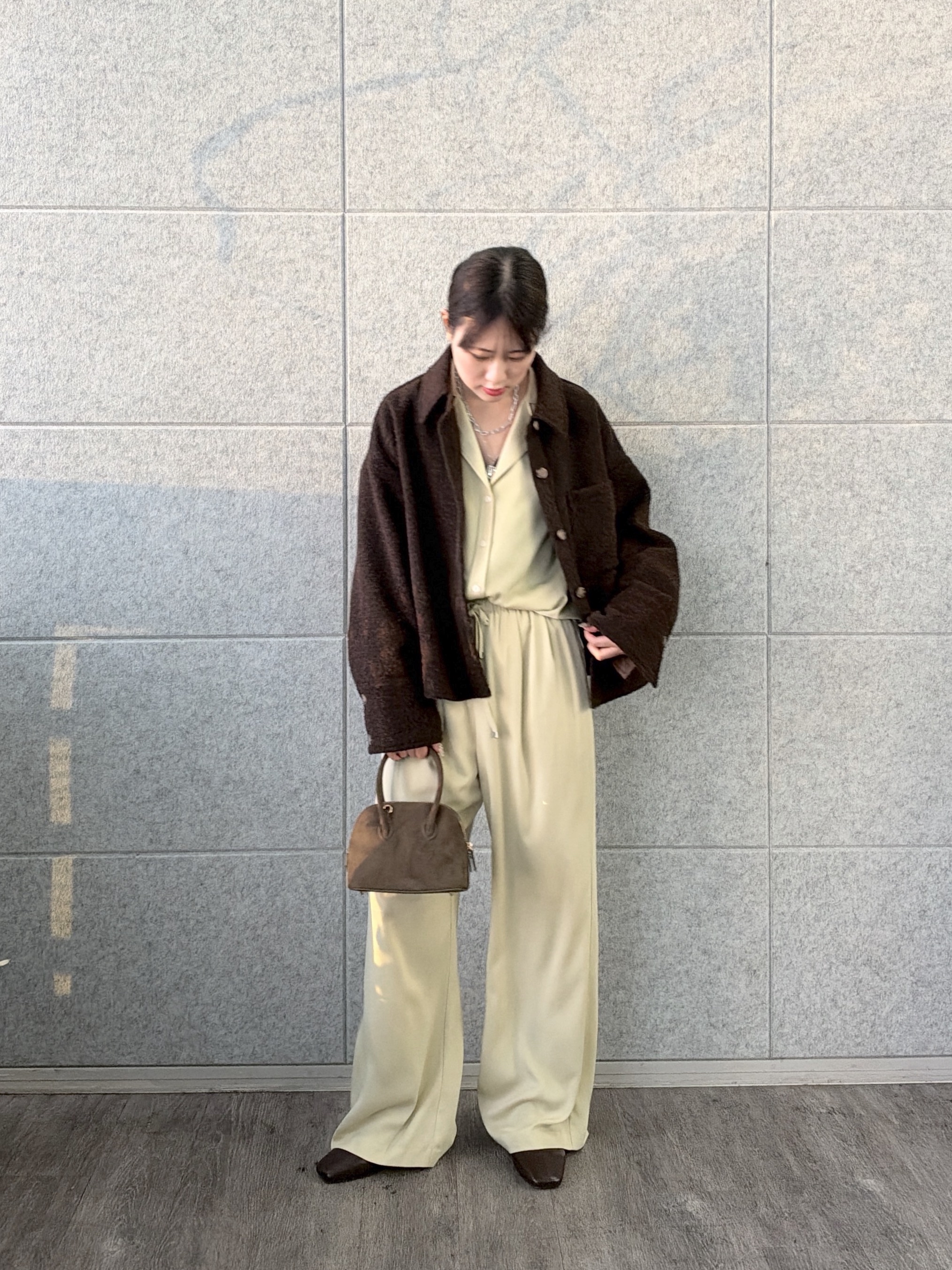 Renoさんの「INDIVI｜ボアシャツジャケット」を使ったコーディネート