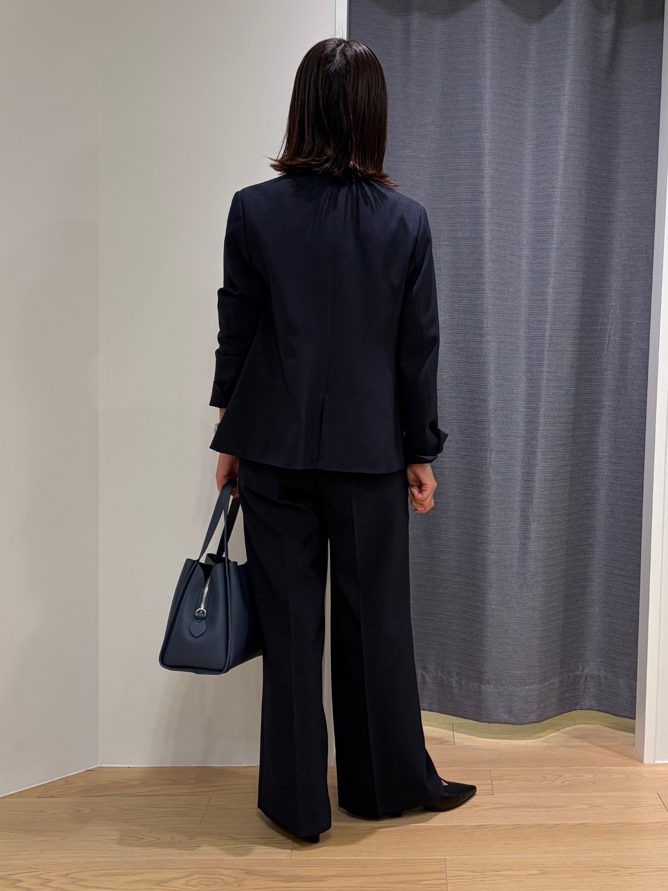Mikoさんの「INDIVI｜【洗える／通勤／スーツ】メランジストレッチ テーラードカラージャケット」を使ったコーディネート